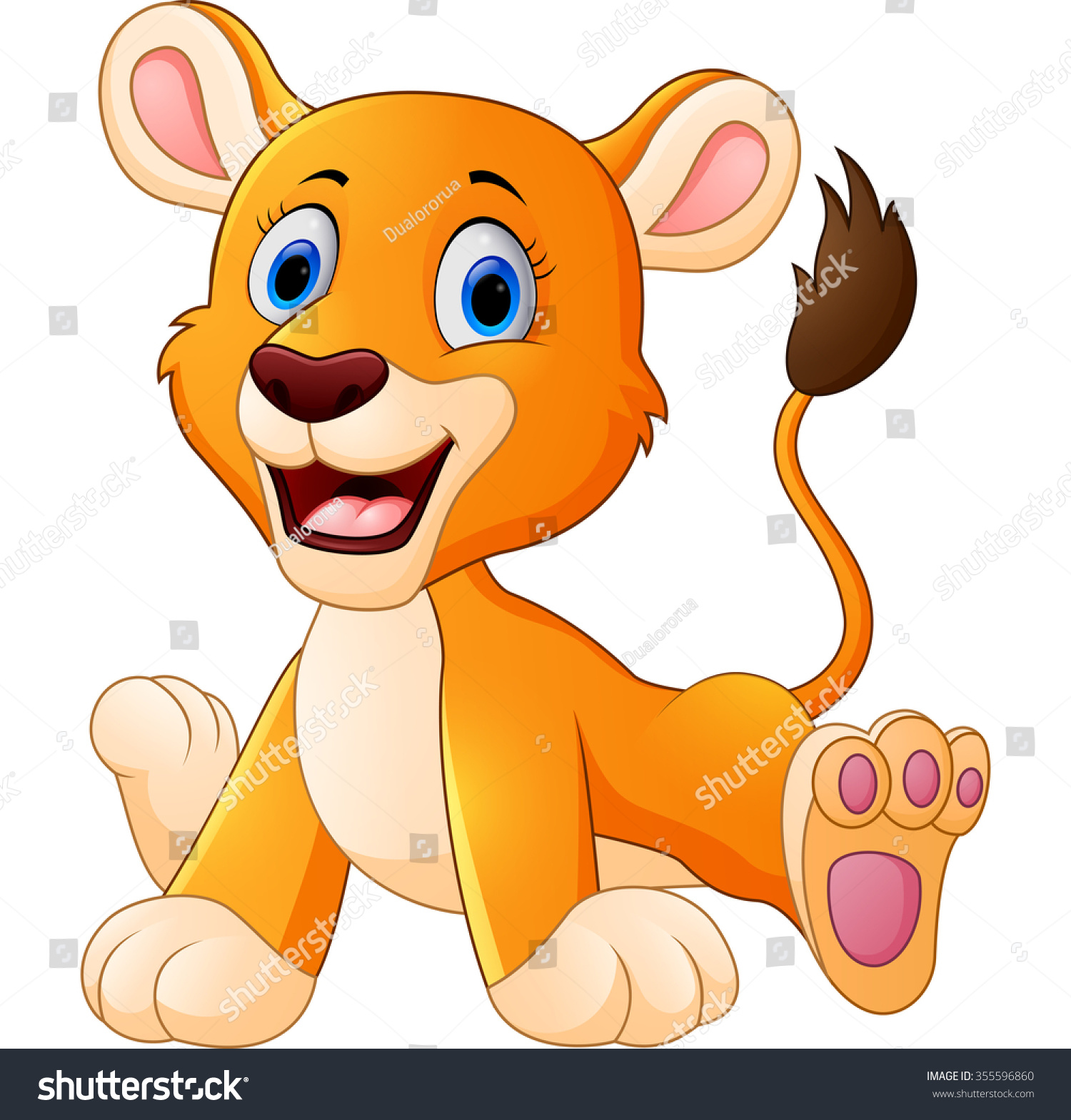 Cute Lion Cartoon Stock Illustration 355596860 | Shutterstock