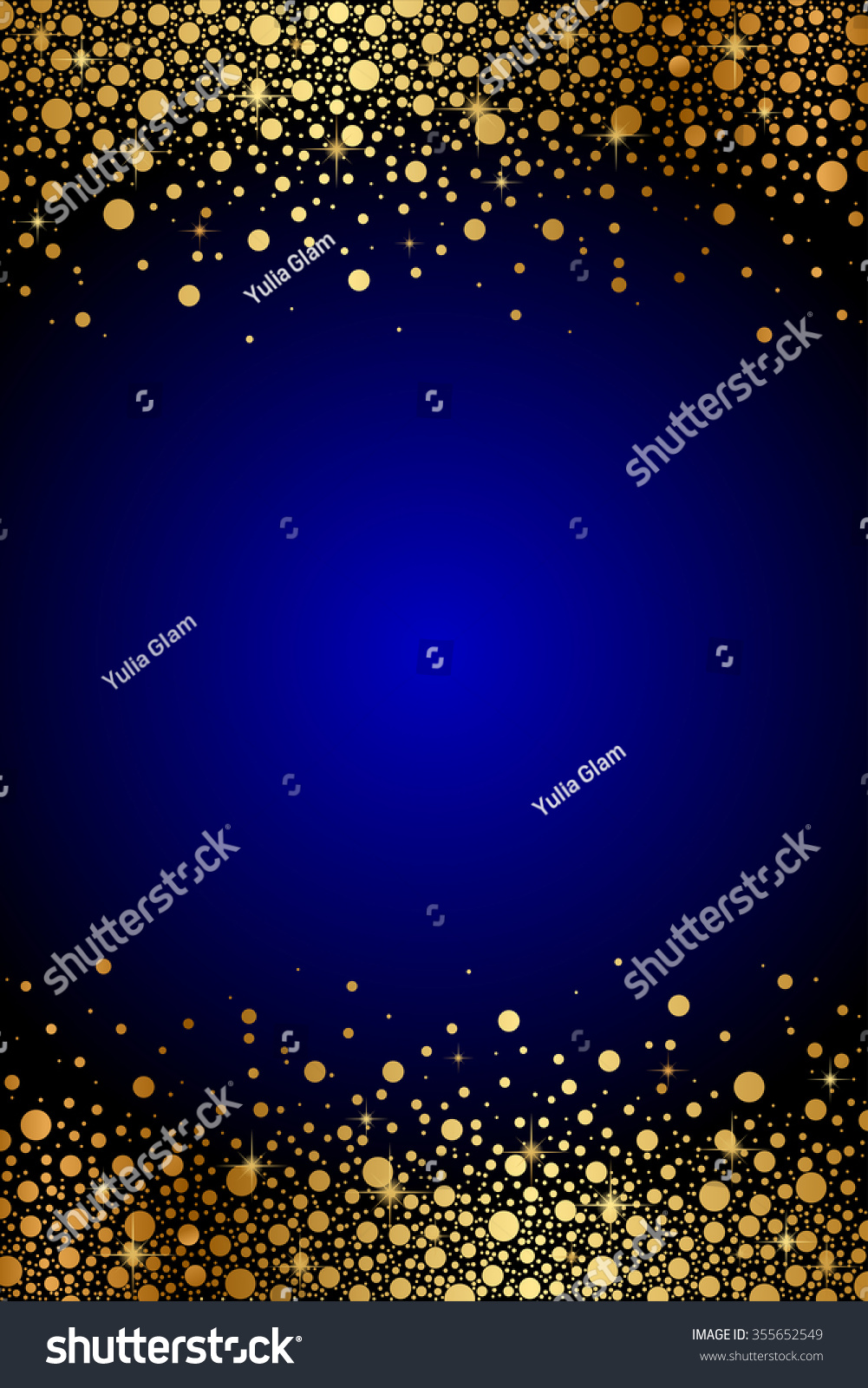 Blue Background Gold Sparkles Stock Illustration 355652549 | Shutterstock