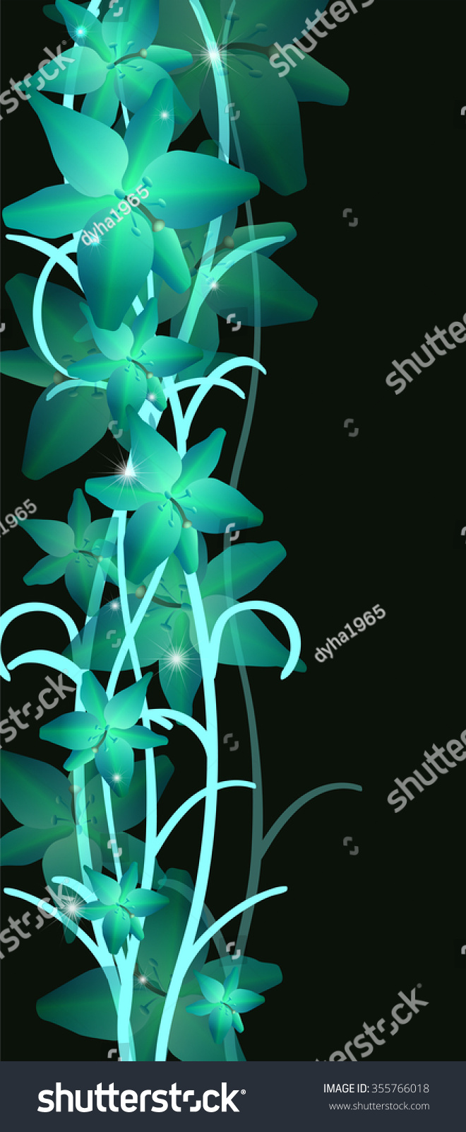 Illustration Green Flowers Background Illustration Clipart Stock Illustration 355766018 