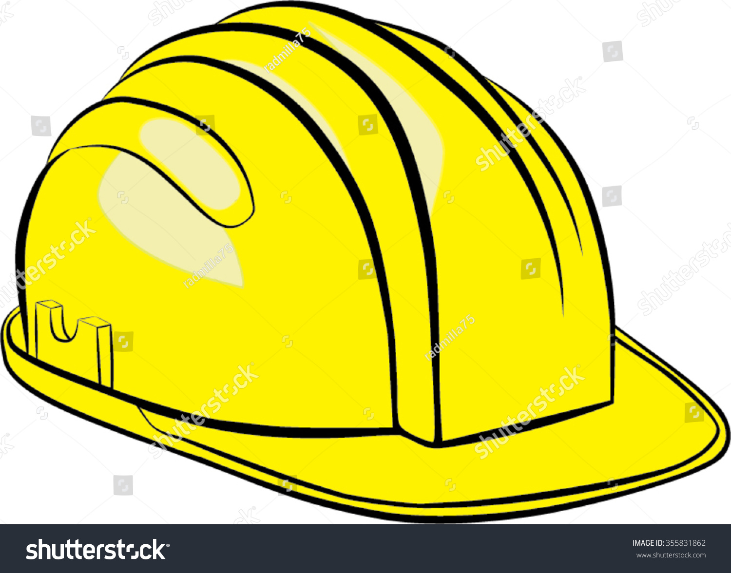 Constructions Hat Isolated Illustration Stock Vector (Royalty Free ...