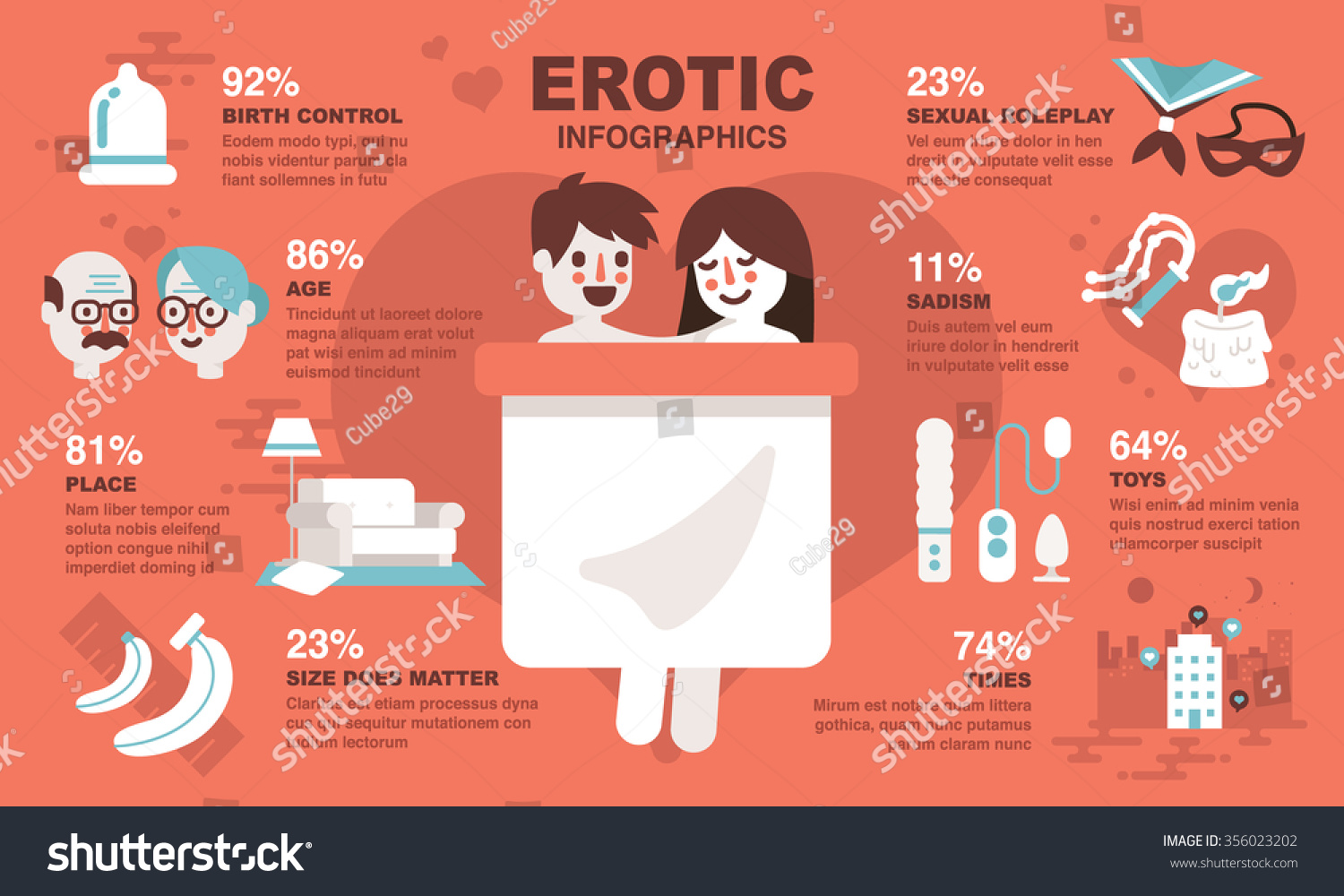 Erotic Infographics Included Graphic Data Info: стоковая векторная графика ...