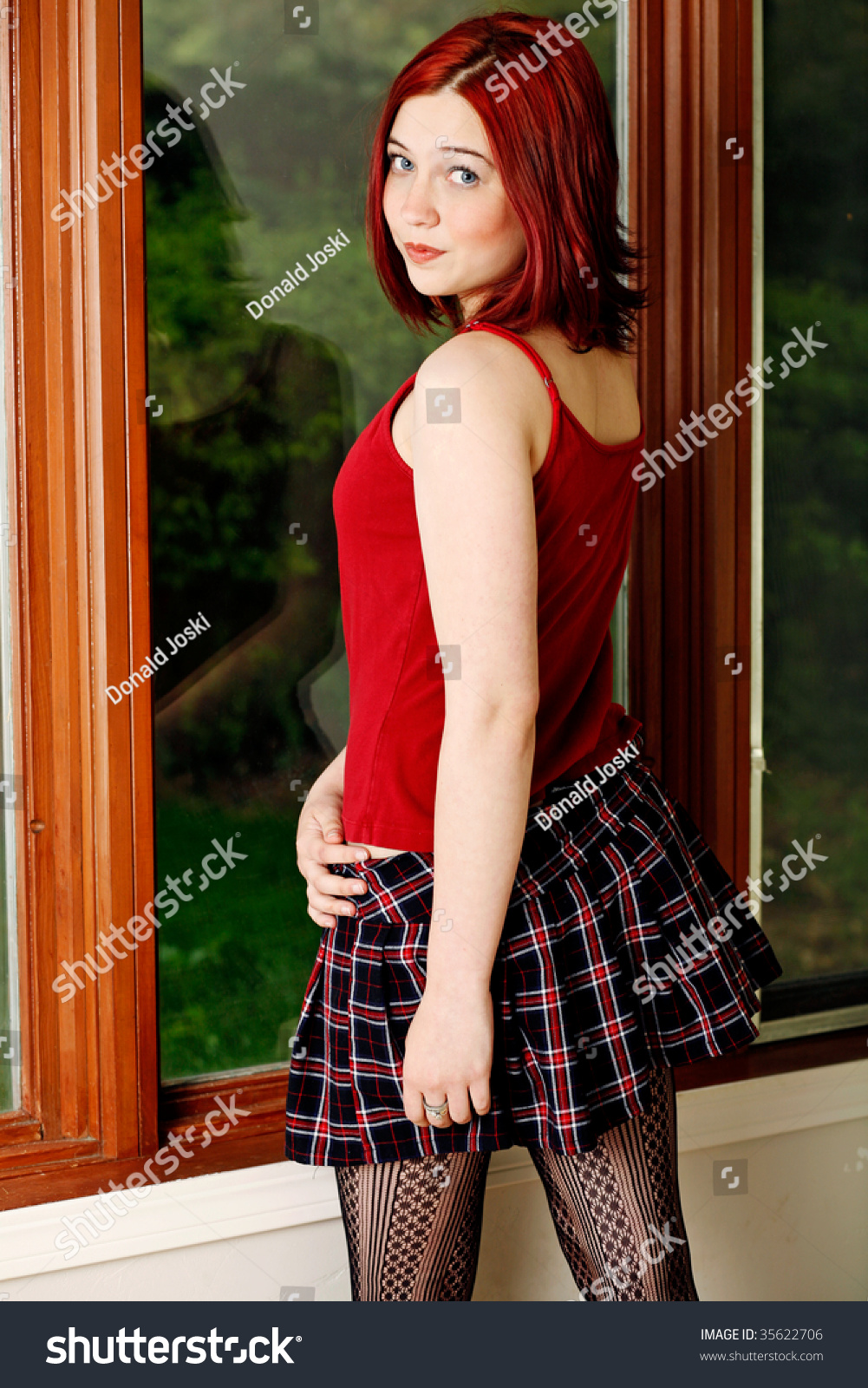 Redhead Teen Stockings