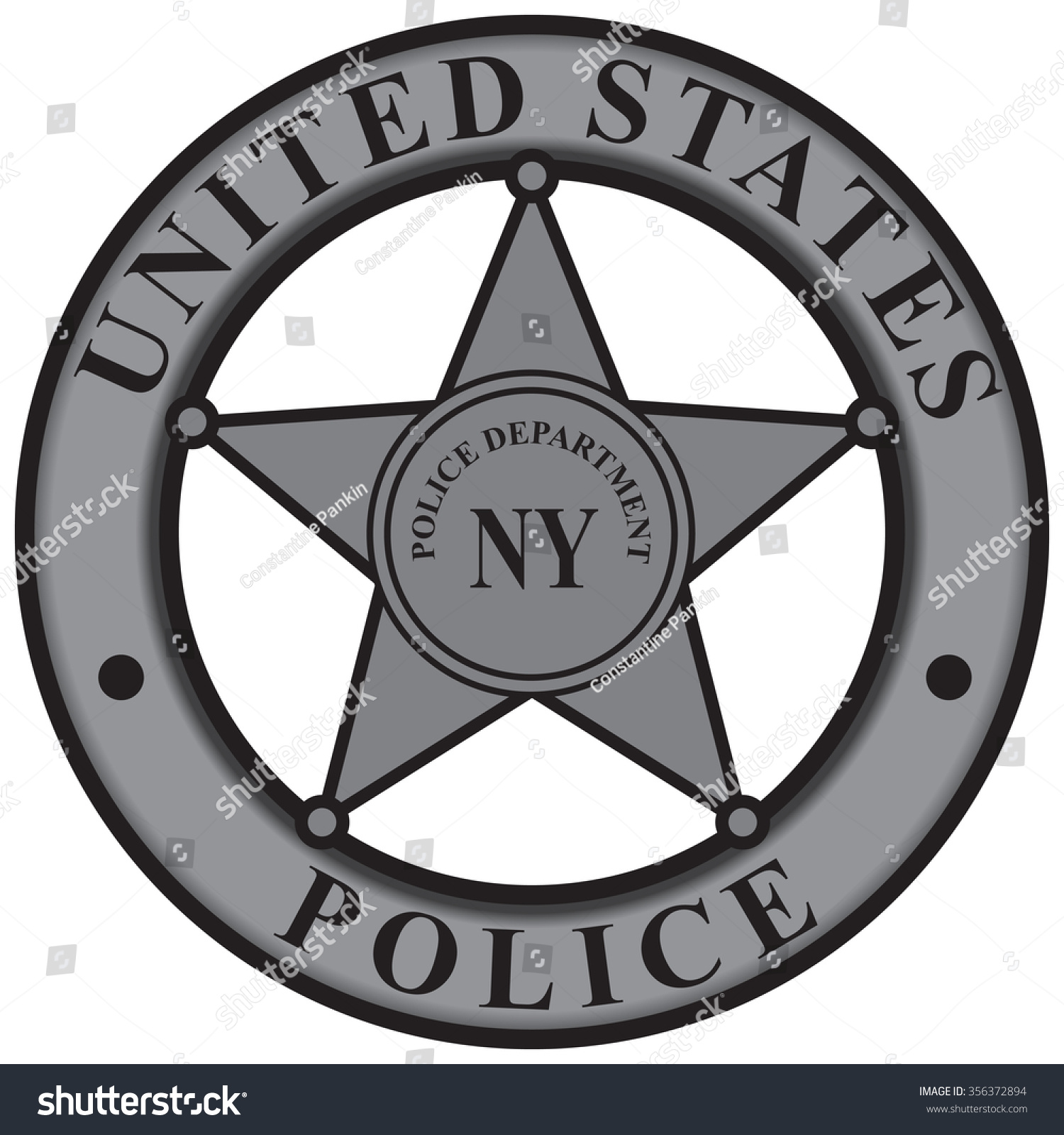 new york police badge vector