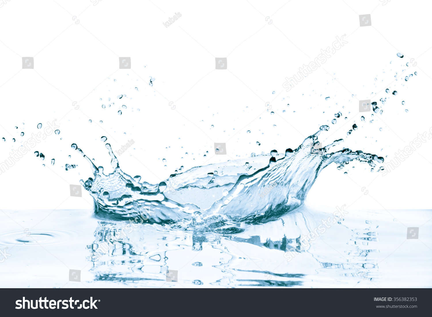 Water Splash Reflection Isolated Stock Photo 356382353 | Shutterstock