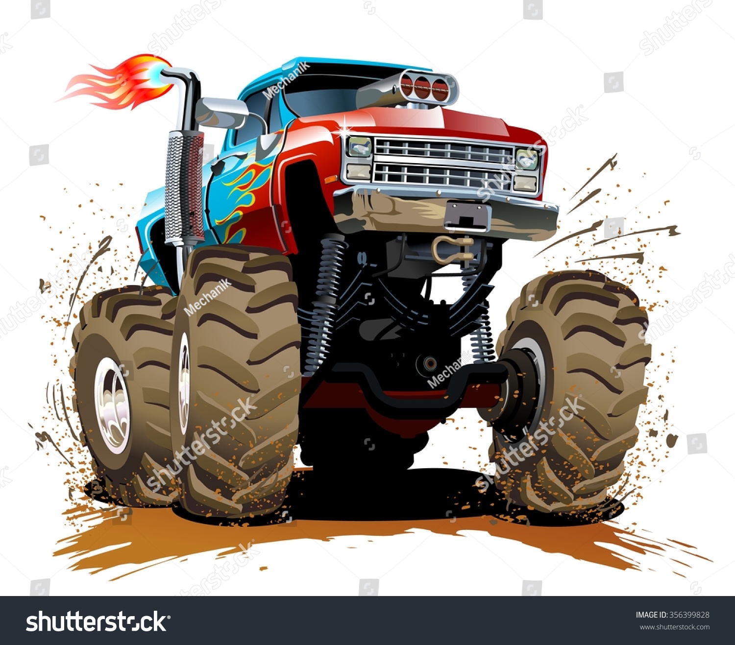 Cartoon Monster Truck Available Eps10 Separated Stock Vector (Royalty ...