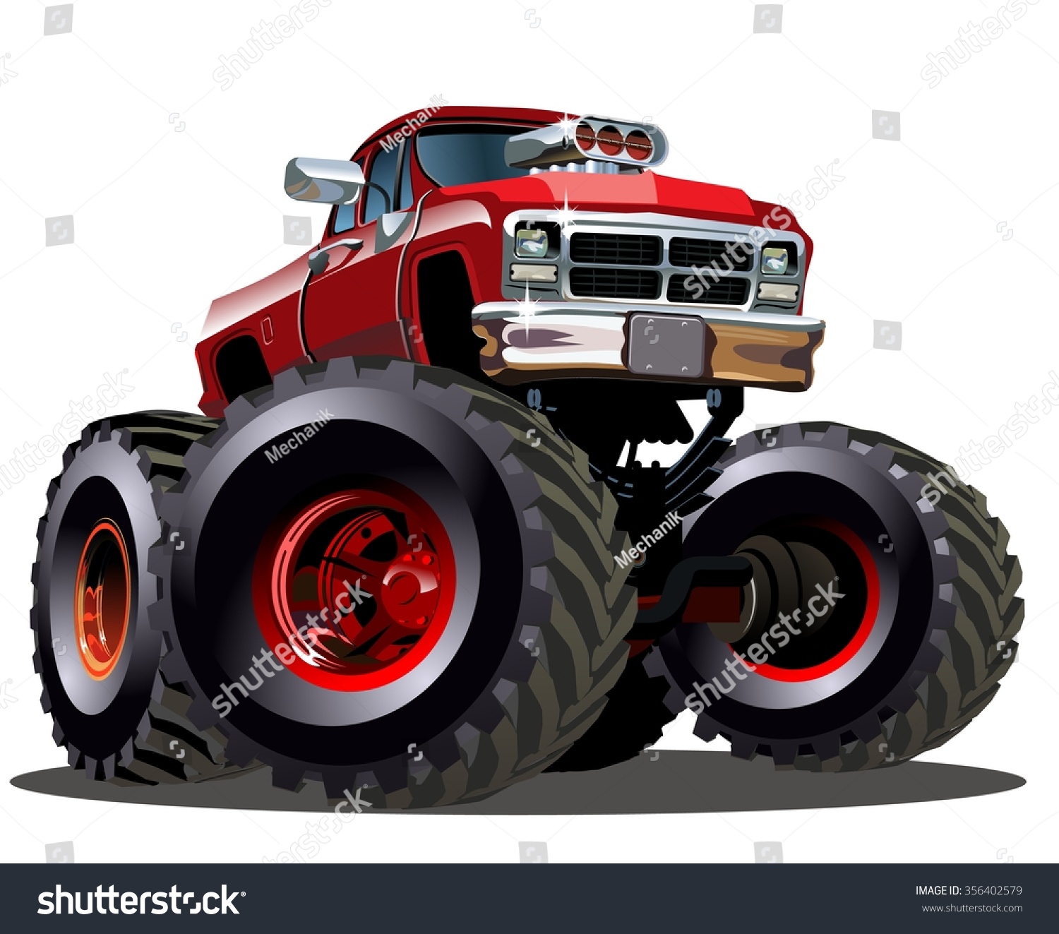 Cartoon Monster Truck Available Eps10 Vector Stock Vector (Royalty Free ...