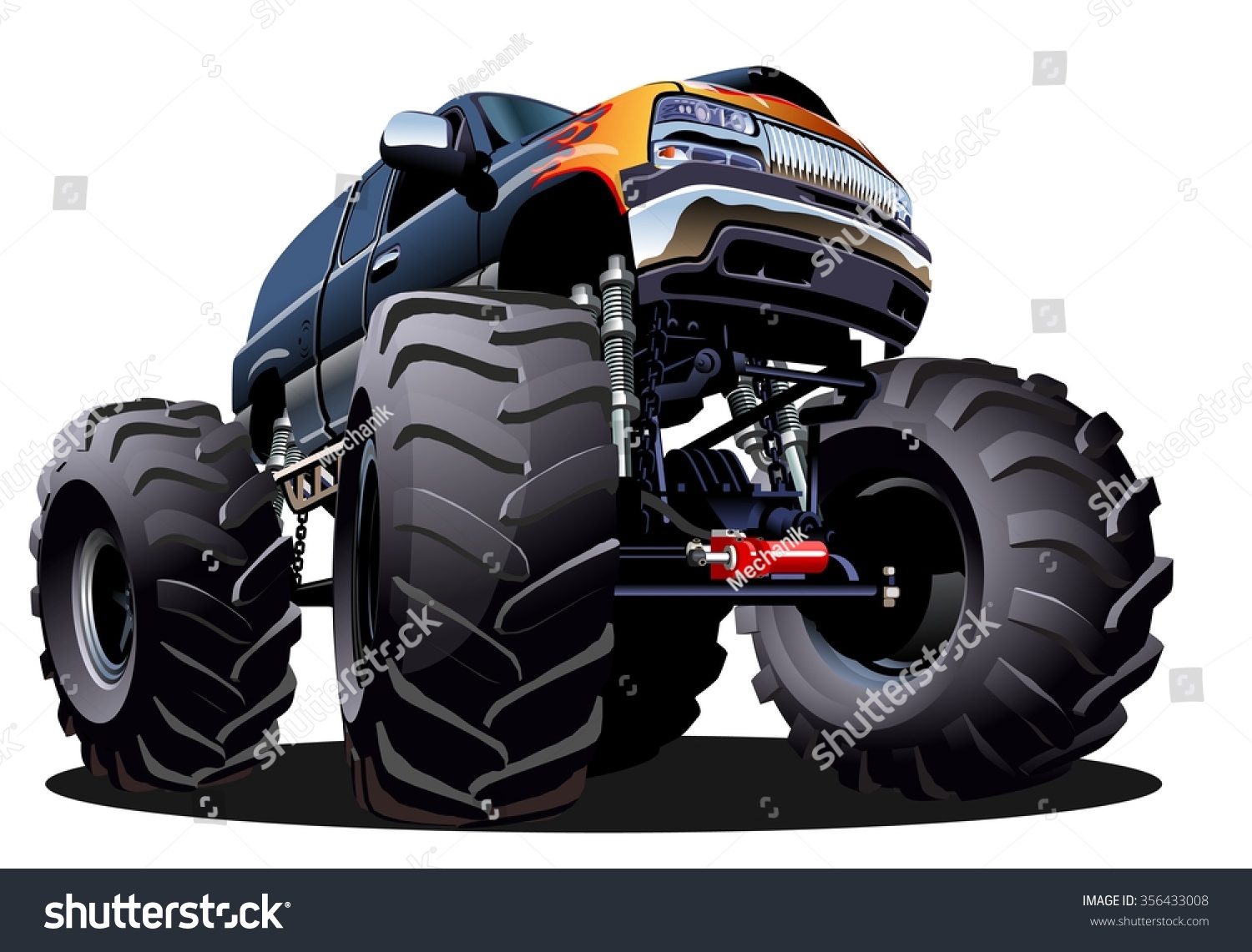 Cartoon Monster Truck Available Eps10 Vector Stock Vector Royalty Free Stock Vector Cartoon Monster Truck Available Eps Vector Formats Separated By Groups And Layers For Easy Edit 356433008