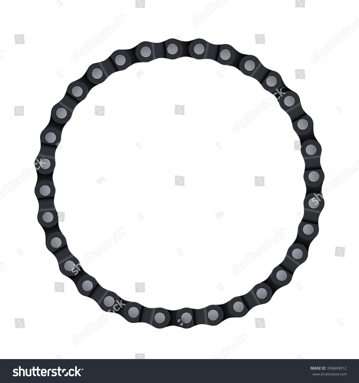 Illustration Cycle Chain On White Background Stock Vector Royalty Free