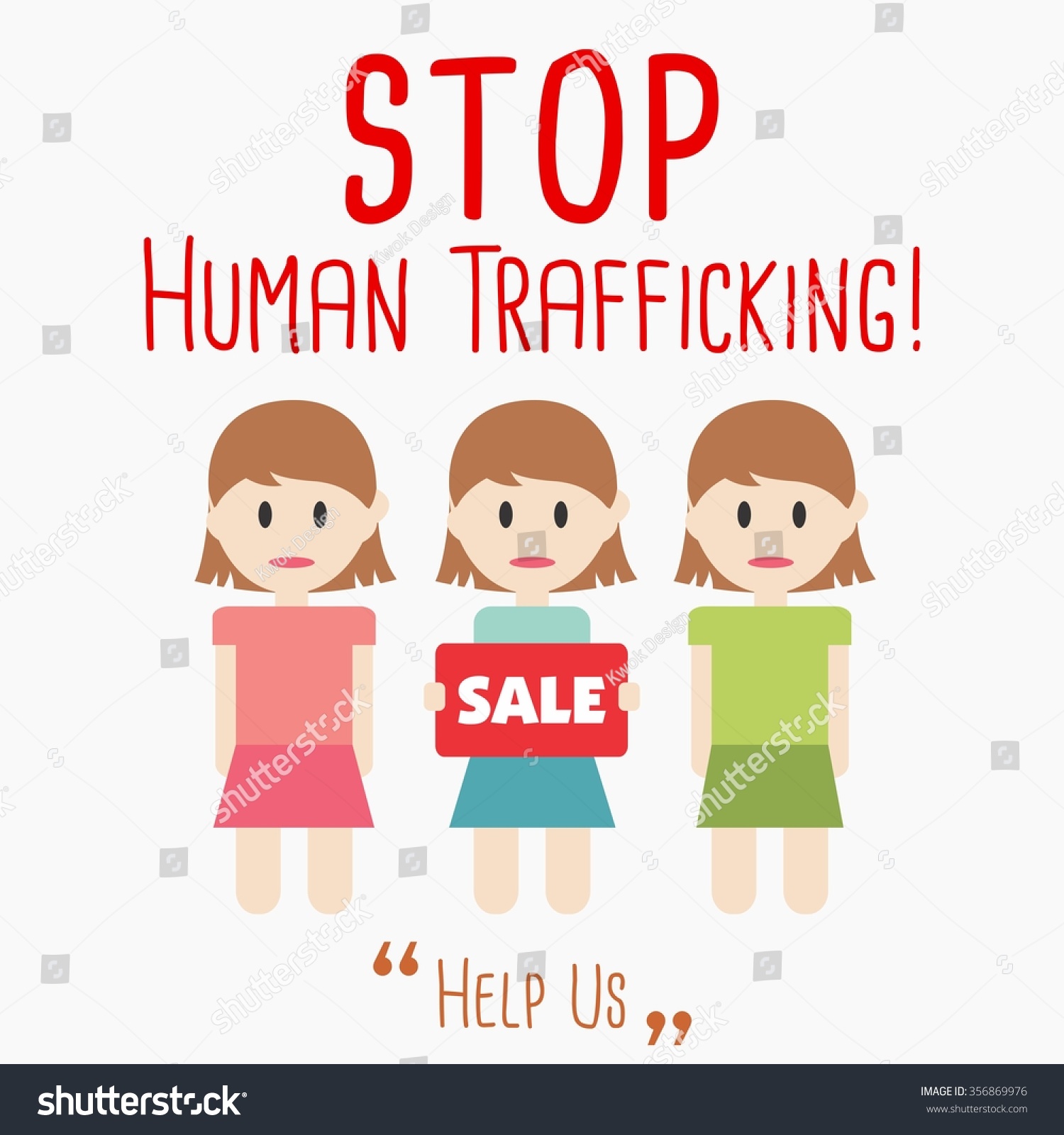 Human Trafficking Awareness Day Vector Illustration Stock Vector