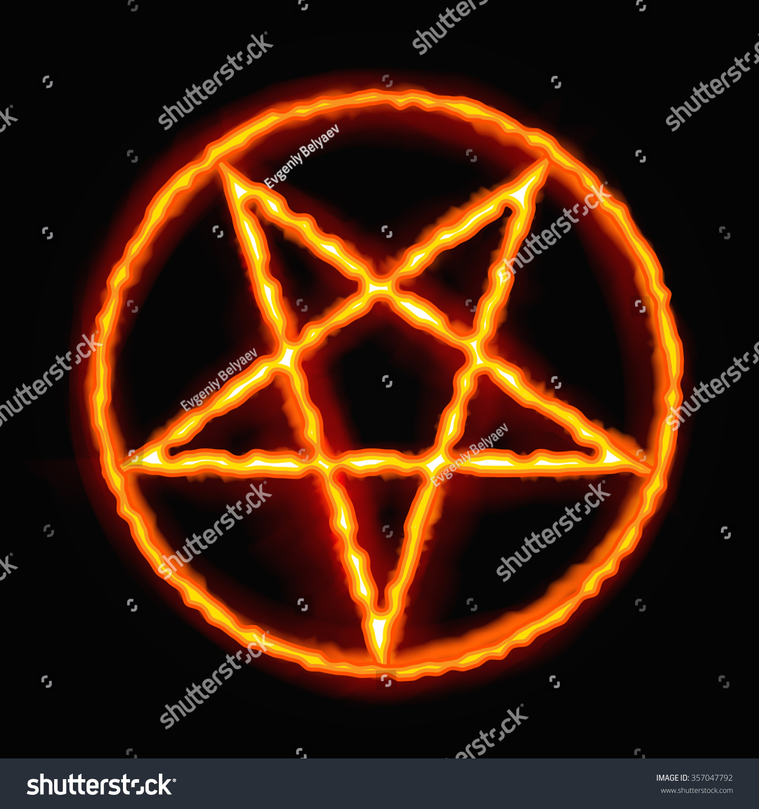 Сатанинский круг с символами