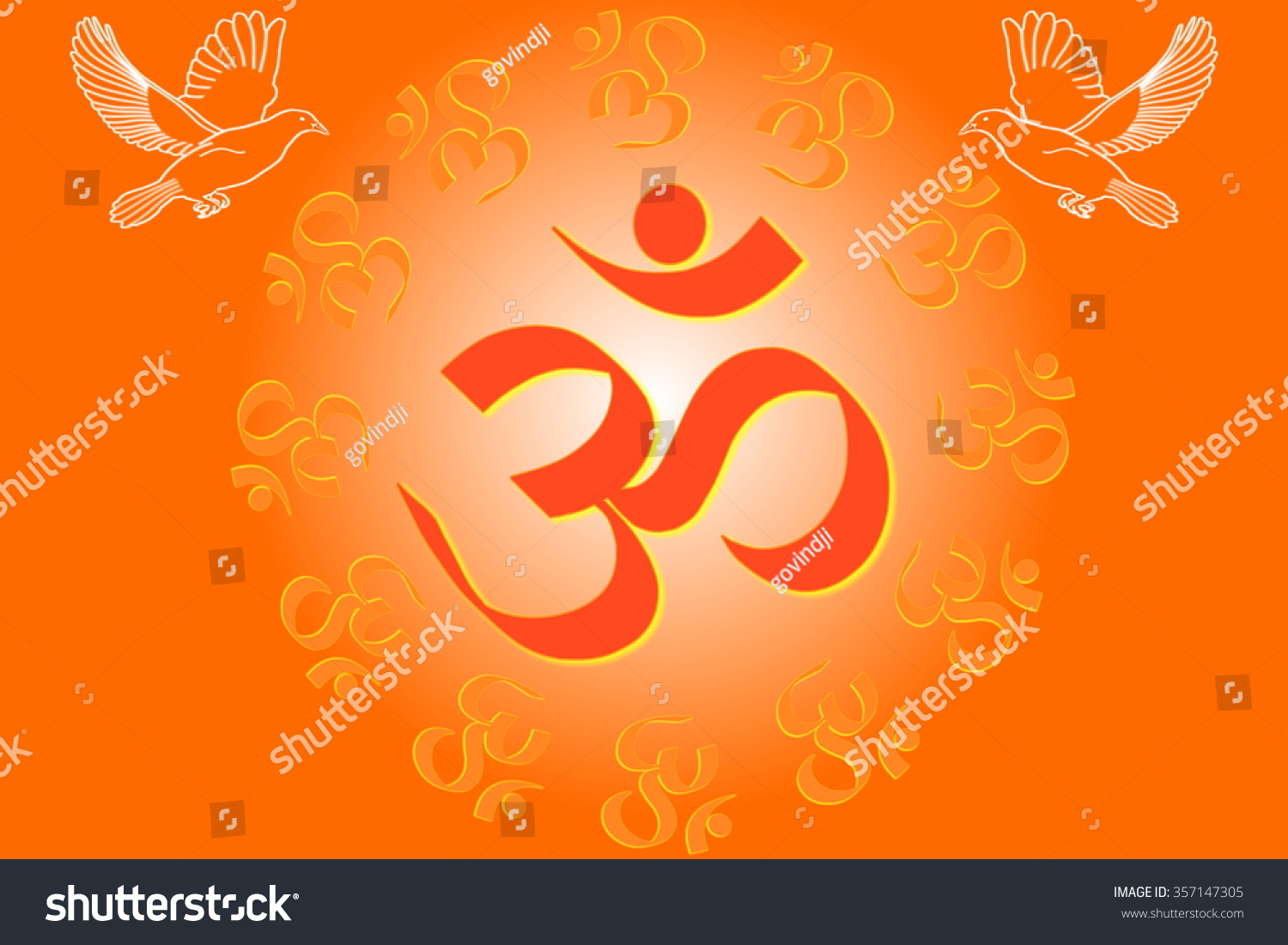 om-religious-symbols-meditating-peace-healing-stock-illustration