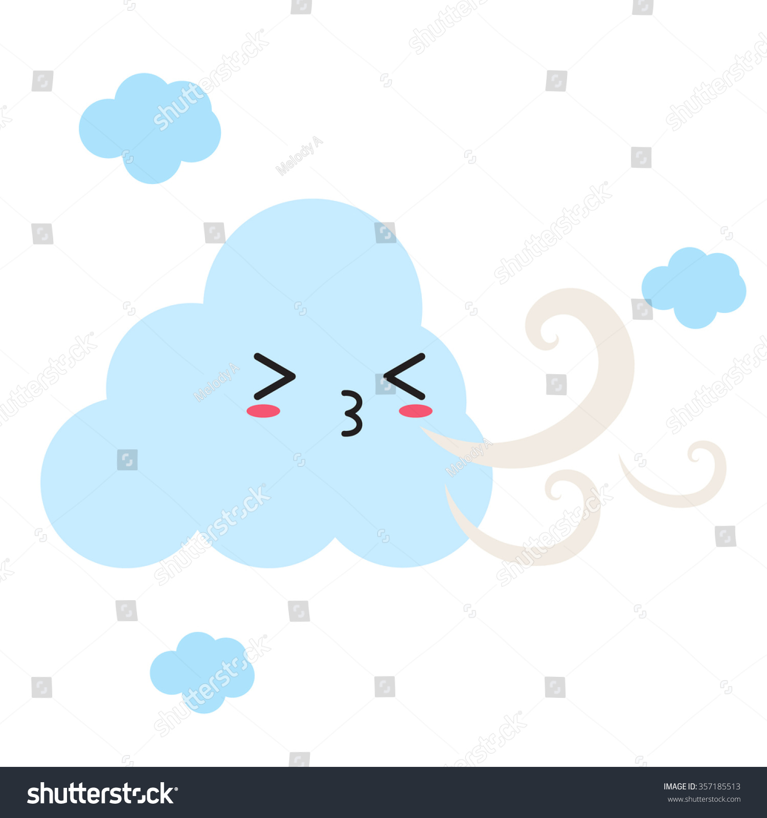 Weather Illustration Windy Icon Stock Vector (Royalty Free) 357185513 ...