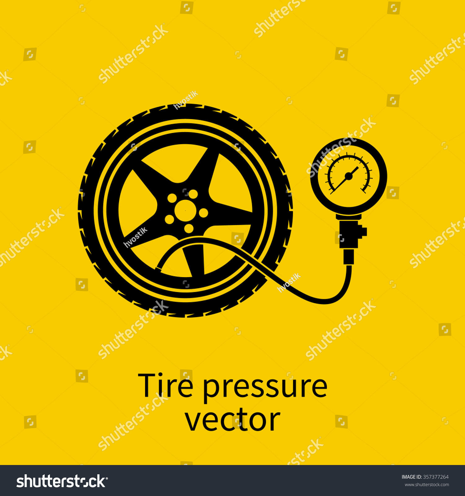 Tire Pressure Gauge Icon Checking Tire Stock Vector Royalty Free Shutterstock