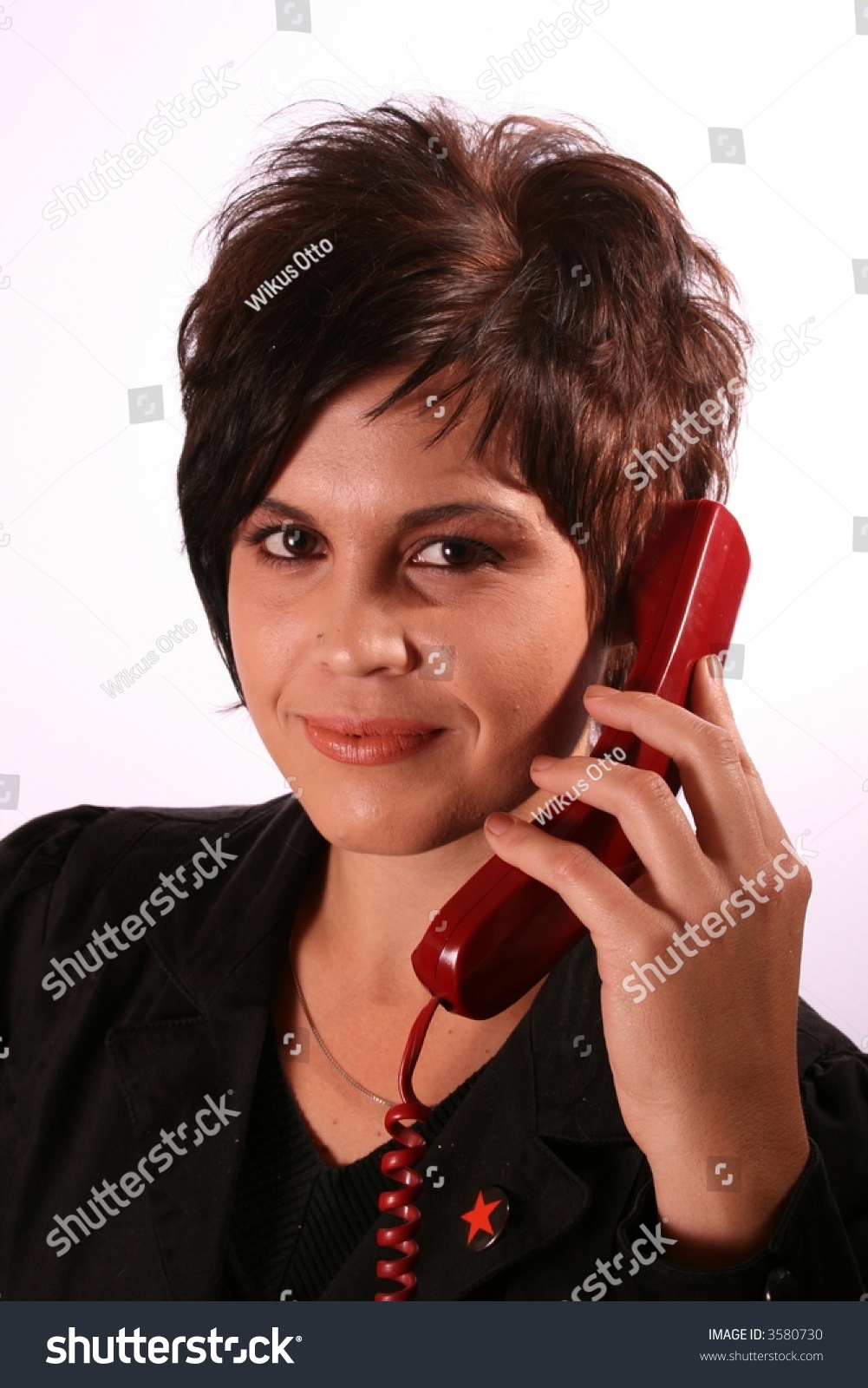 Sexy Receptionist On Telephone Smiling Looking Foto Stok 3580730 Shutterstock 4359