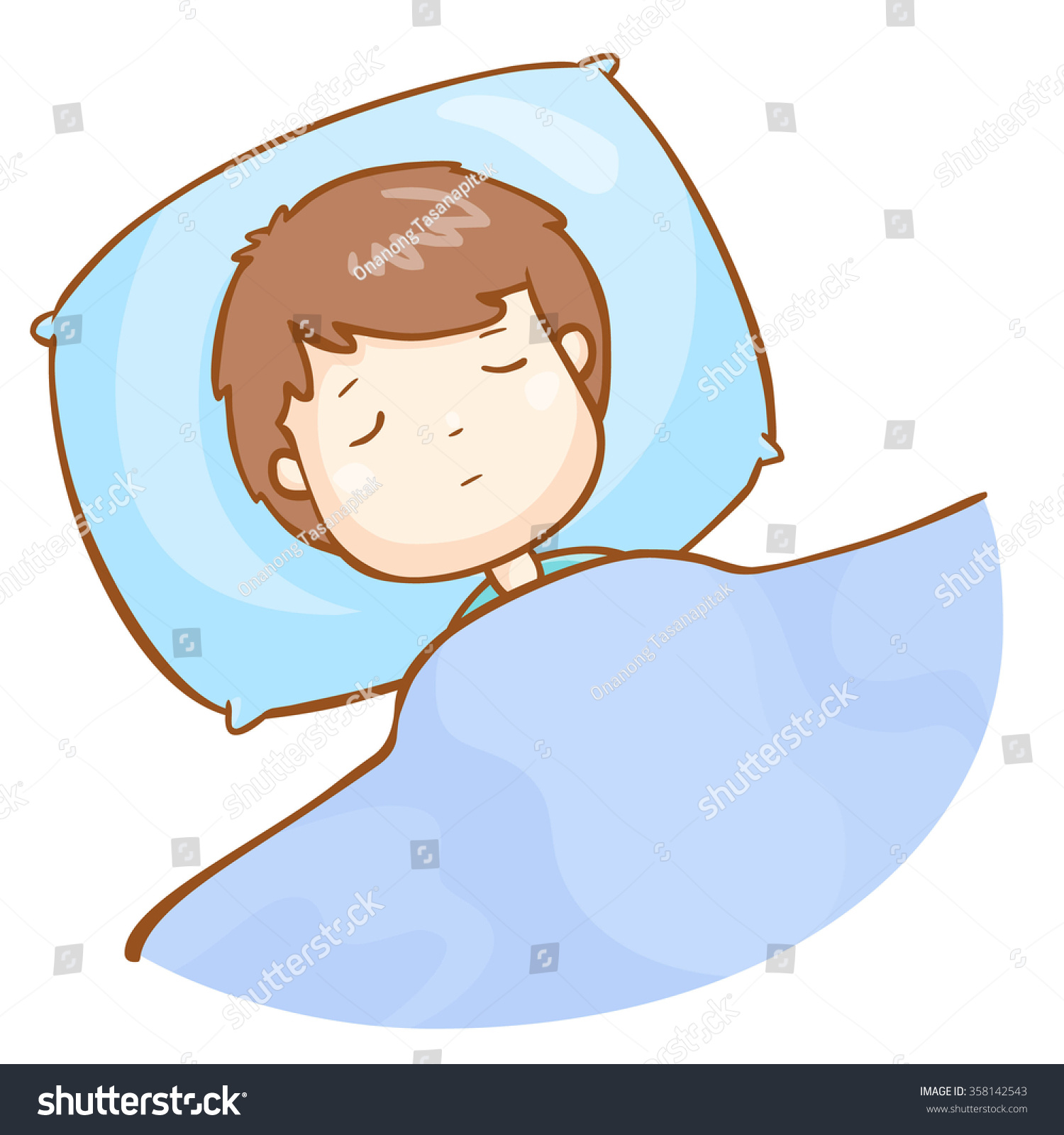 Man Sleeping Well Vector Illustration Stock Vector (Royalty Free ...