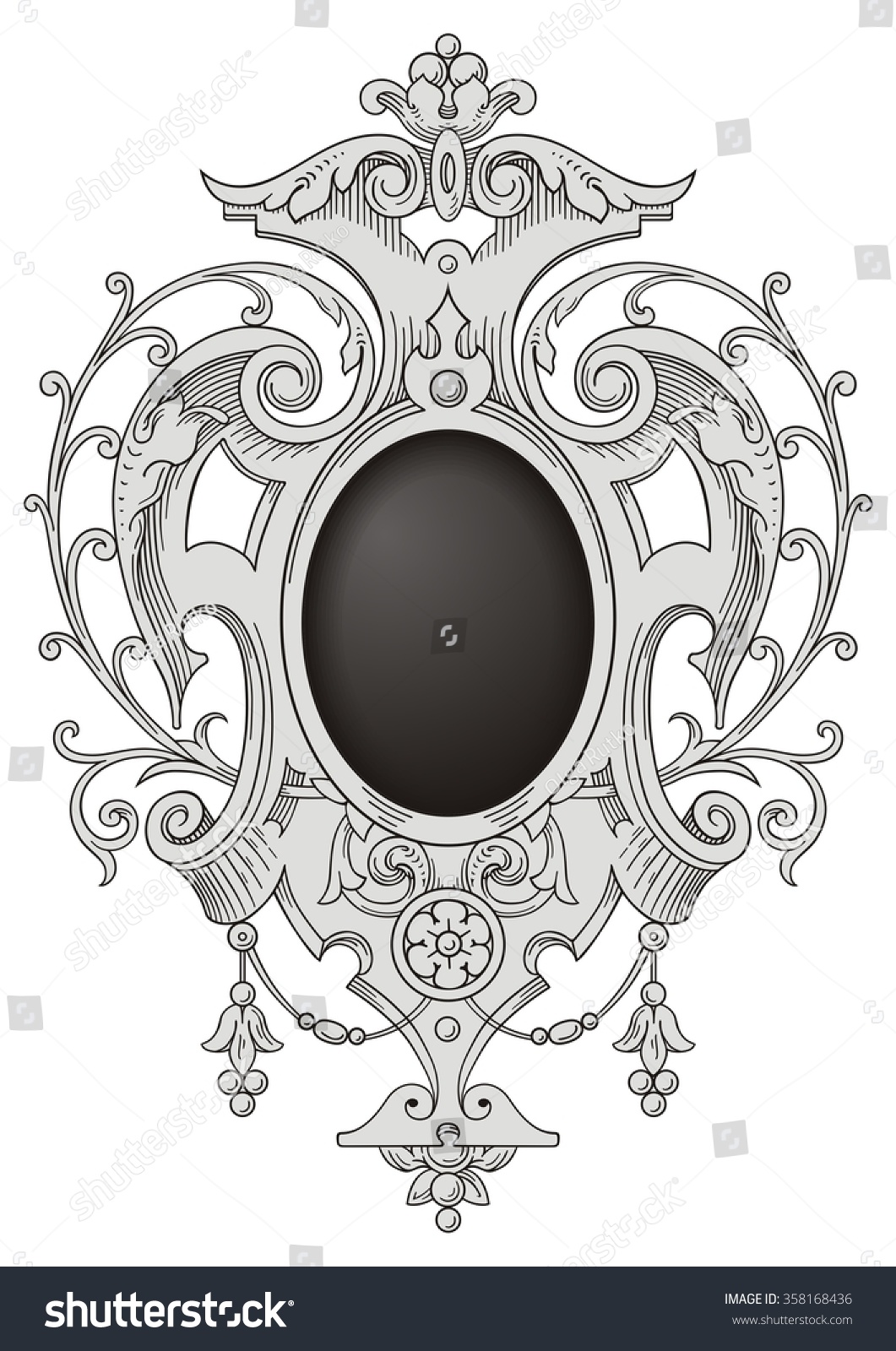 Frame Ornament Vector Stock Vector (royalty Free) 358168436 