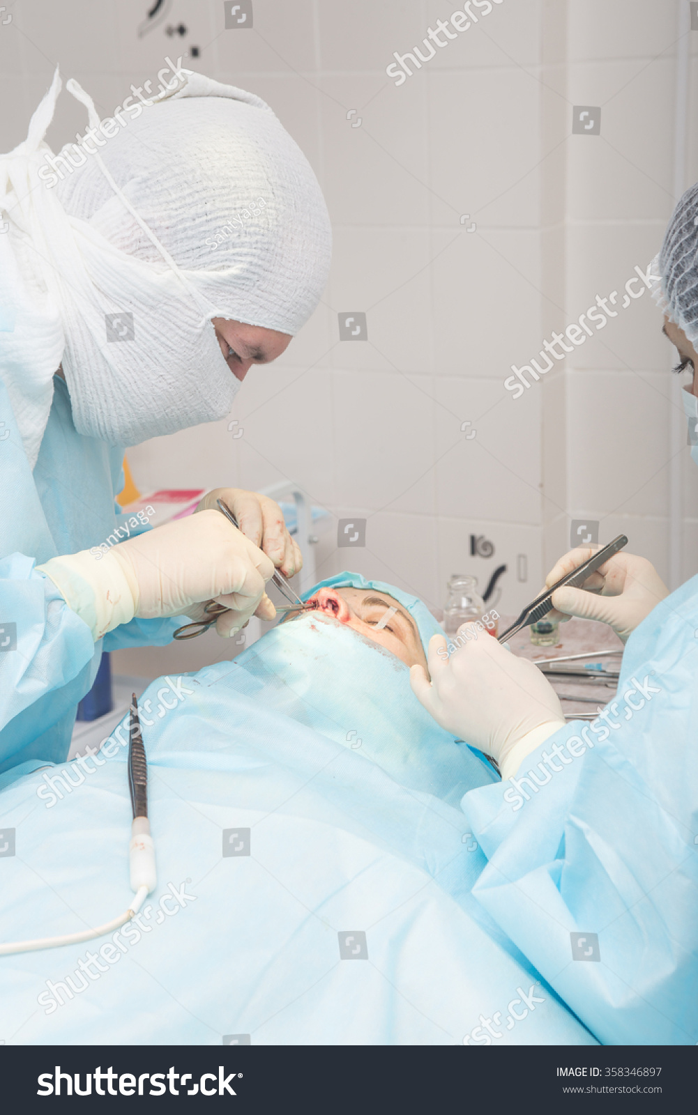 Real Plastic Surgery Change Shape Nose Stock Photo 358346897 | Shutterstock