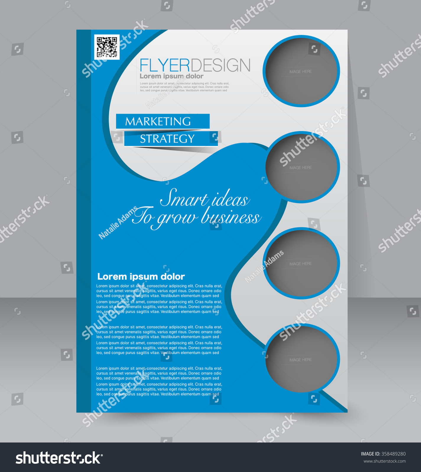 Brochure Design Flyer Template Editable A4 Stock Vector Royalty Free   Stock Vector Brochure Design Flyer Template Editable A Poster For Business Education Presentation Website 358489280 