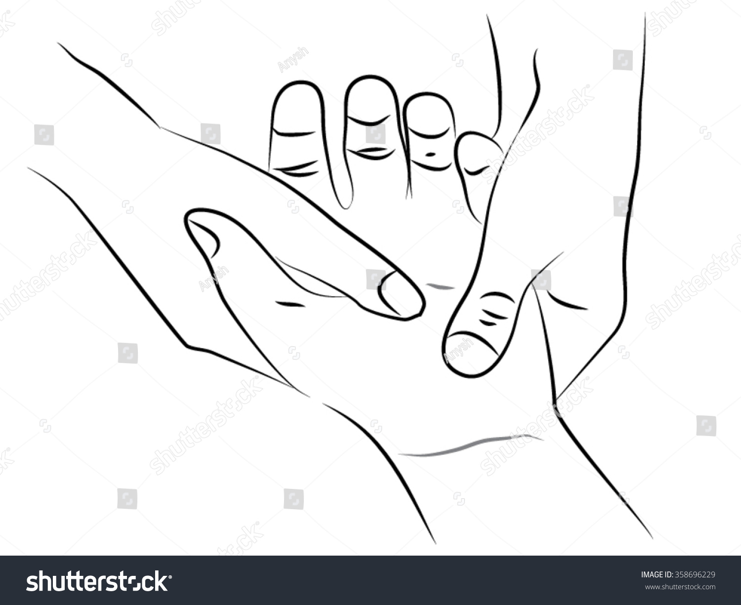 Massage Fingers Stock Vector (Royalty Free) 358696229 | Shutterstock