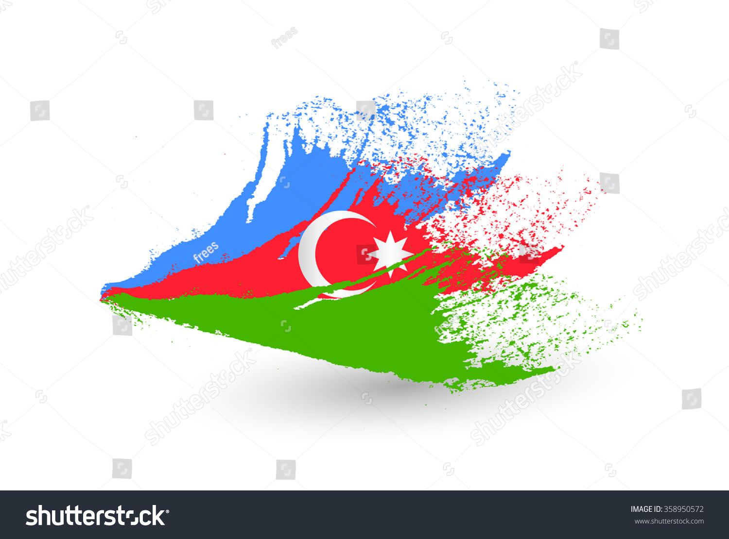 Нарисовать азербайджанский флаг