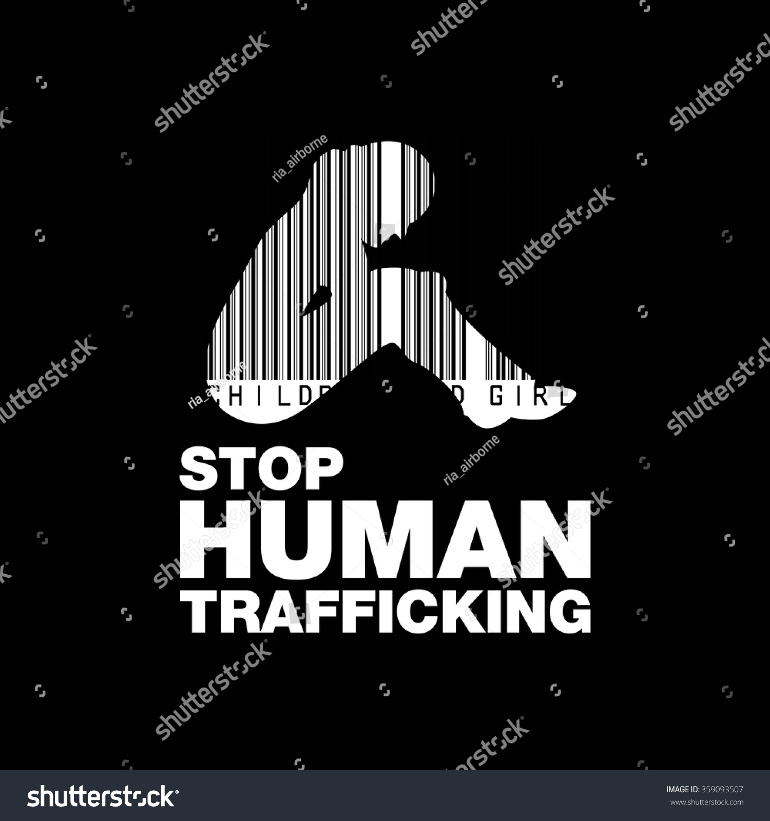 Human Trafficking Vector Template Stock Vector (Royalty Free) 359093507 ...