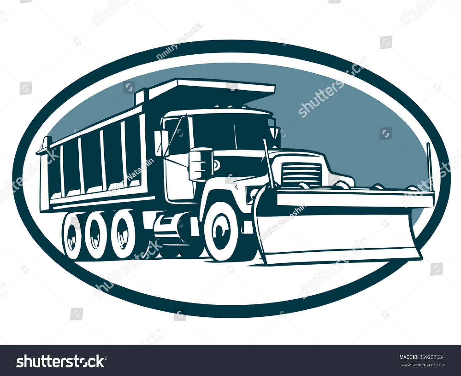 snow plow vector