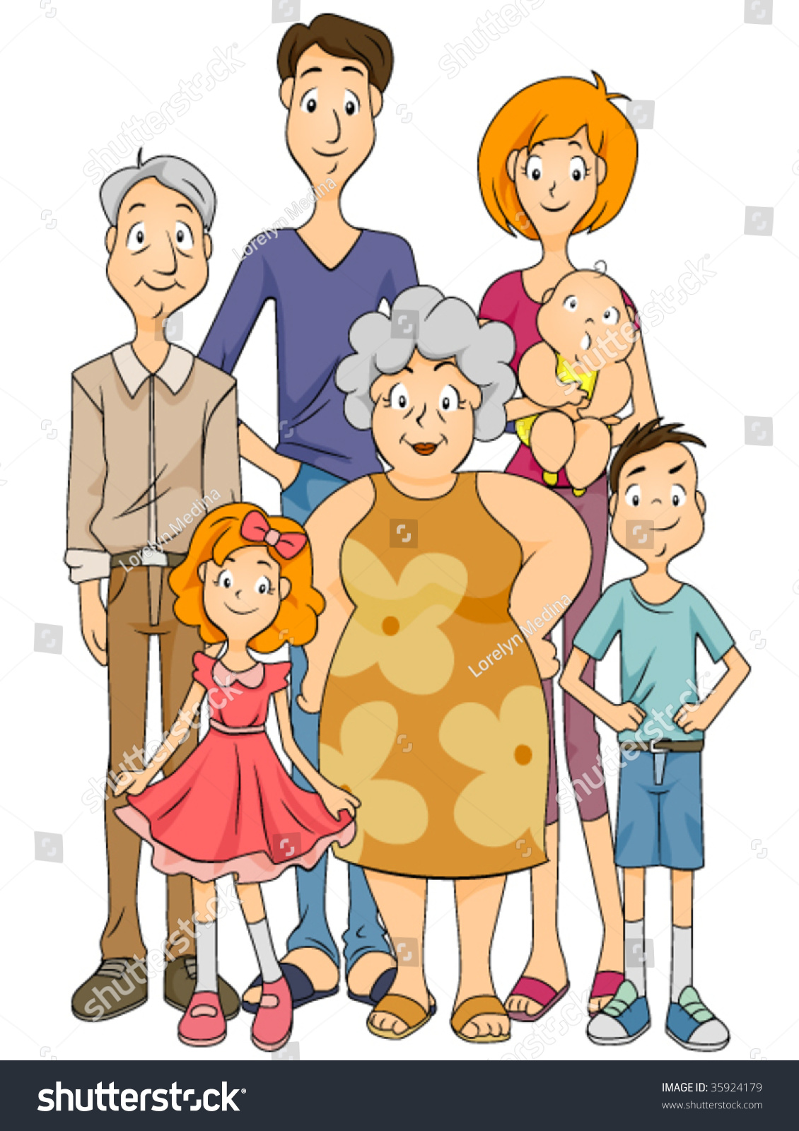 Рисунок семьи с бабушкой