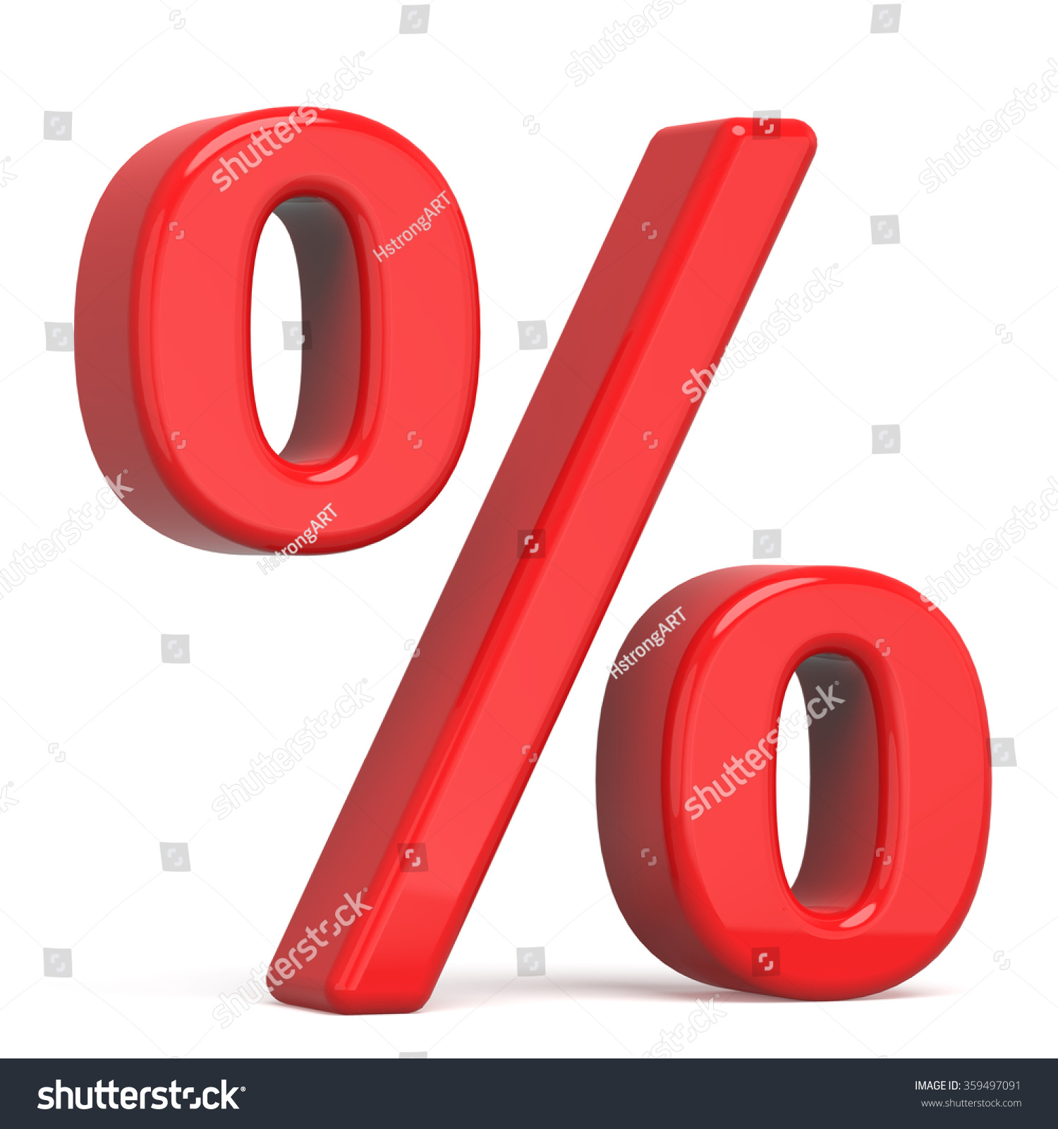 3d Red Percent Sign Isolated On Stock Illustration 359497091 Shutterstock