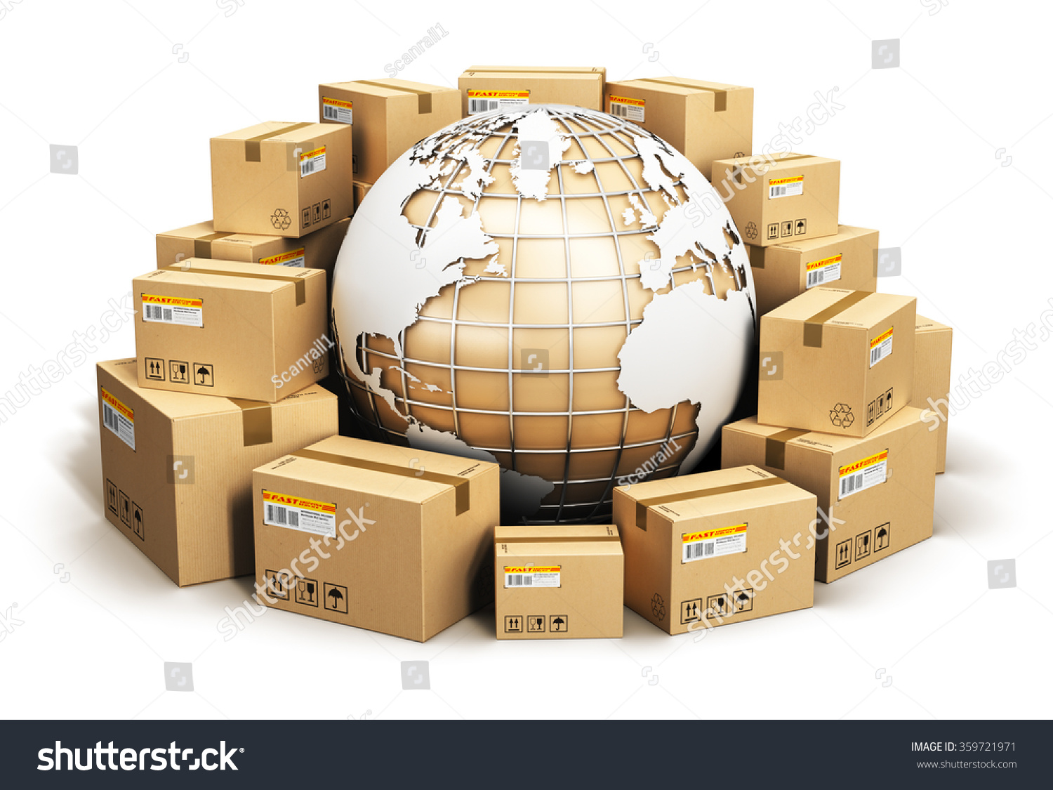 Global Logistics Shipping Worldwide Delivery Business Stock ...