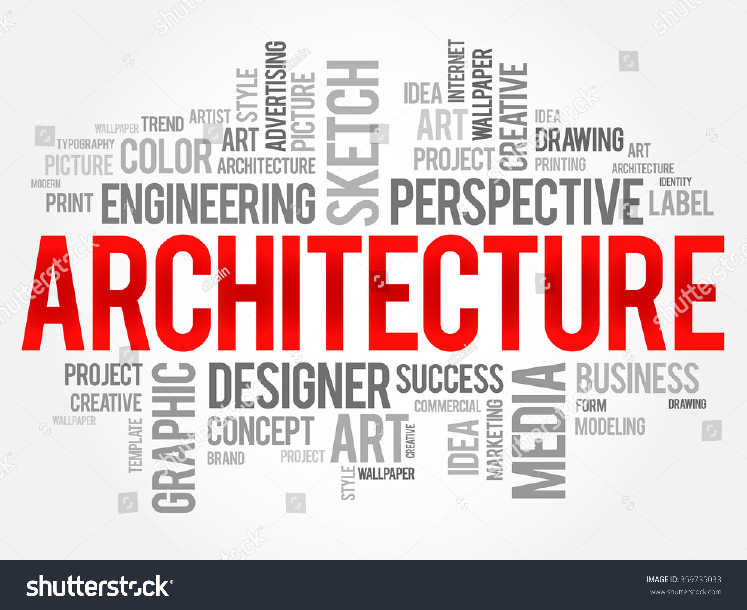 Architecture Word Cloud Concept Stock Illustration 359735033 Shutterstock