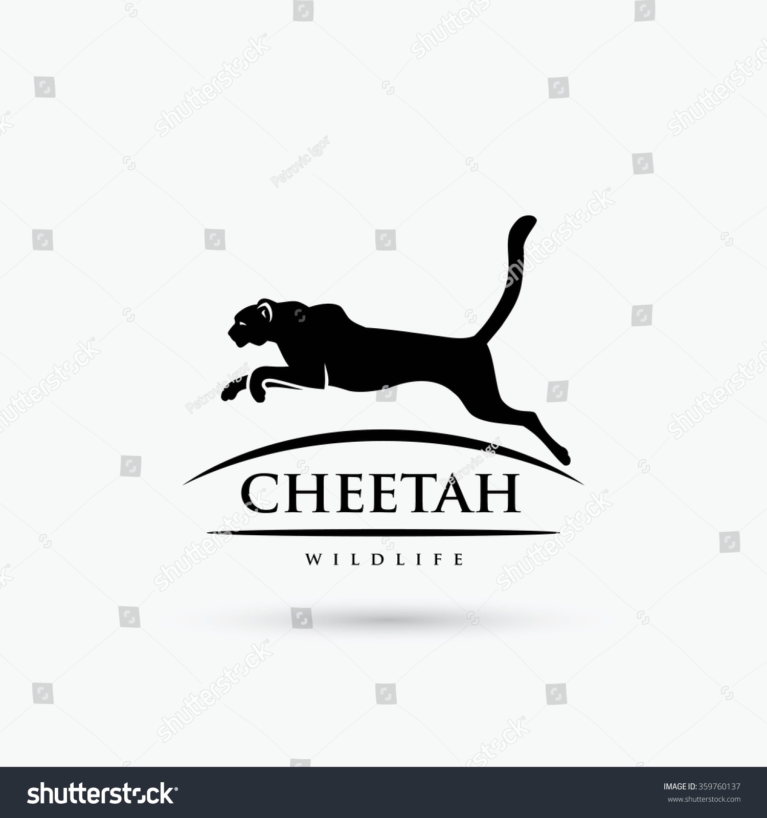 Cheetah Symbol Vector Illustration Stock Vector (Royalty Free ...