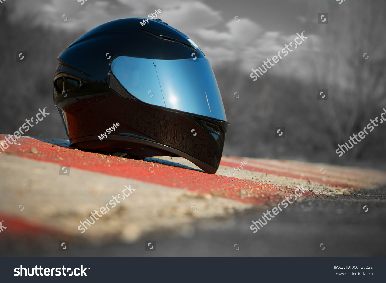 helmet with iridium visor