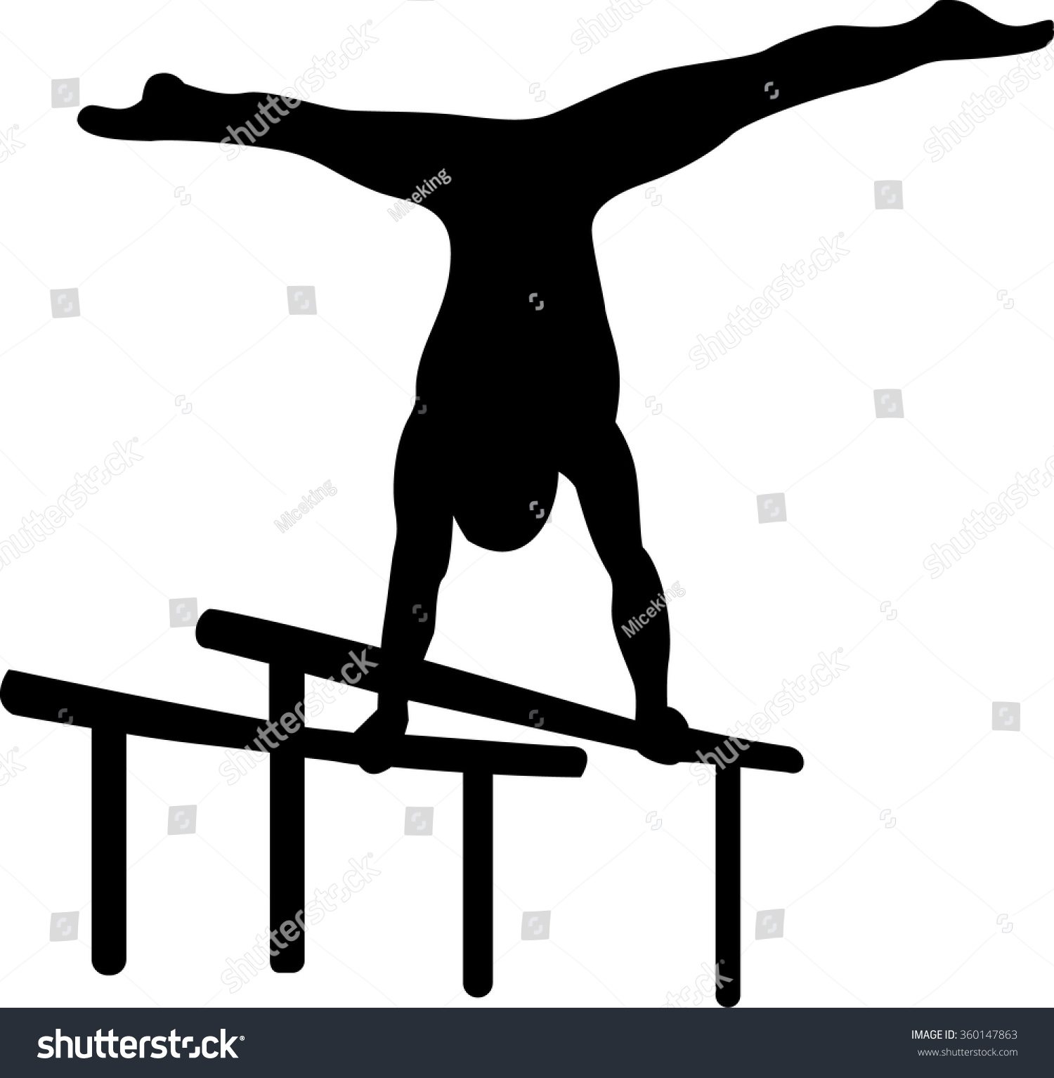 Силуэт спортивная гимнастика мужчины