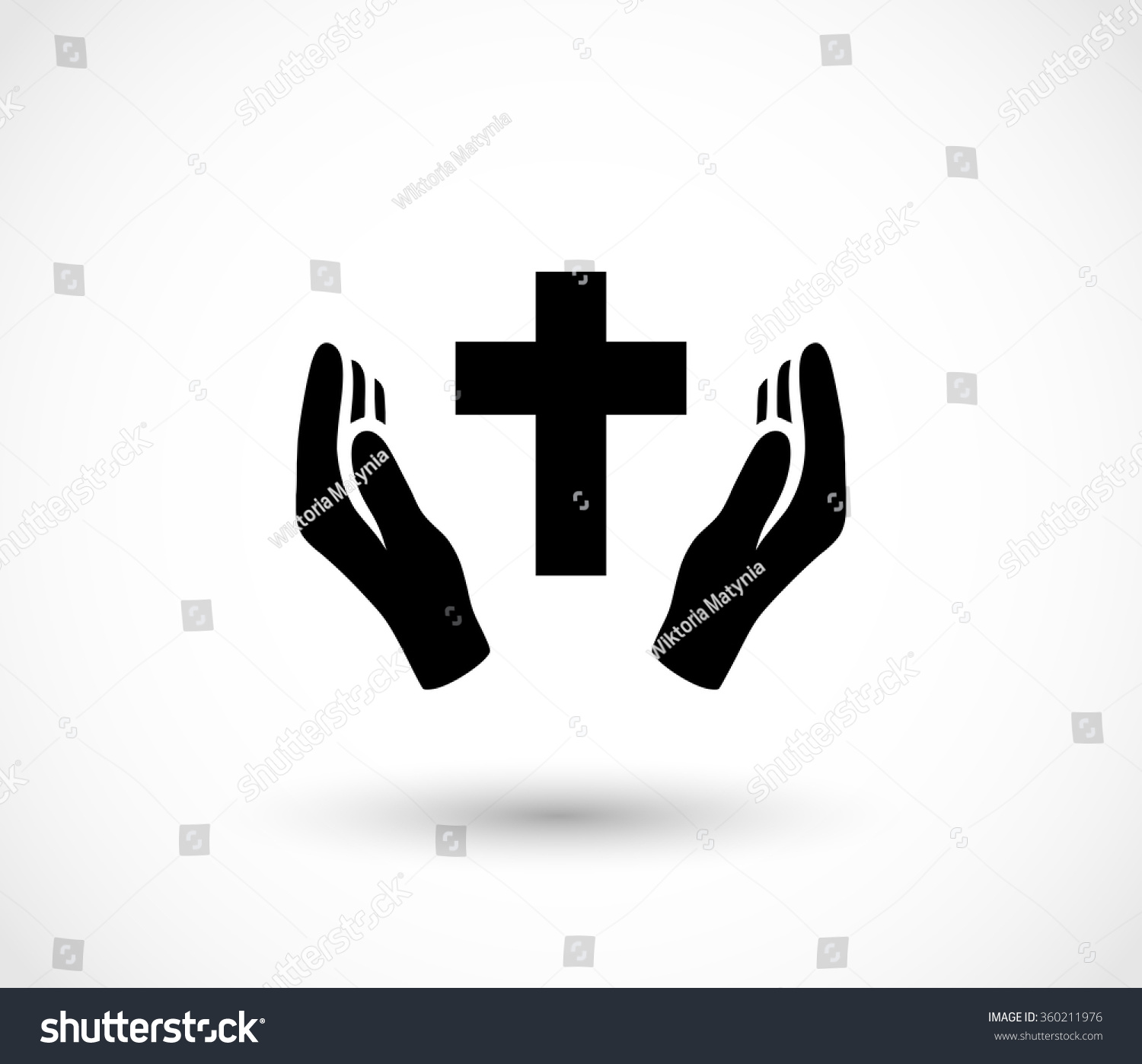 Pray Icon Vector Stock Vector (Royalty Free) 360211976 | Shutterstock