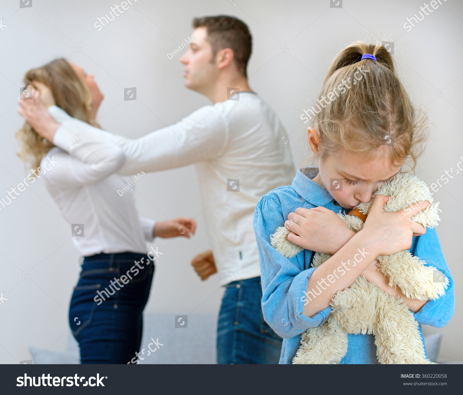 Parents Quarreling Home Child Suffering Stock Photo 360220058 ...