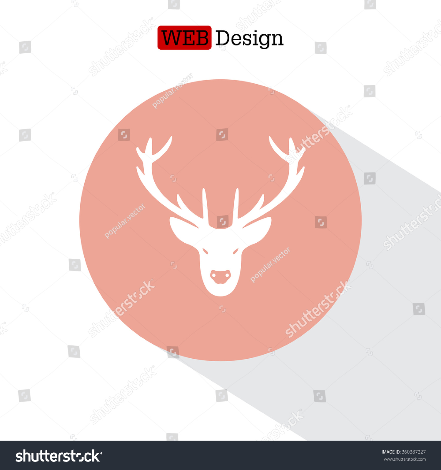 Illustration Deer Head Silhouette Stock Vector Royalty Free 360387227 Shutterstock 6933