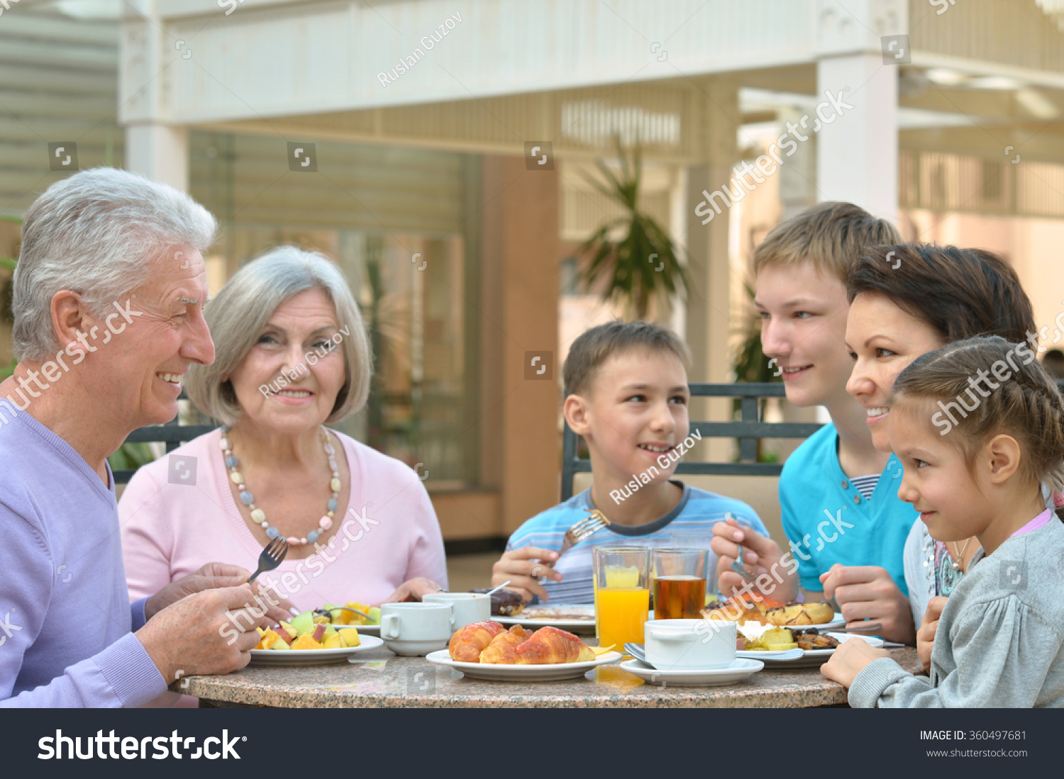 Happy Family Breakfast Stock Photo 360497681 