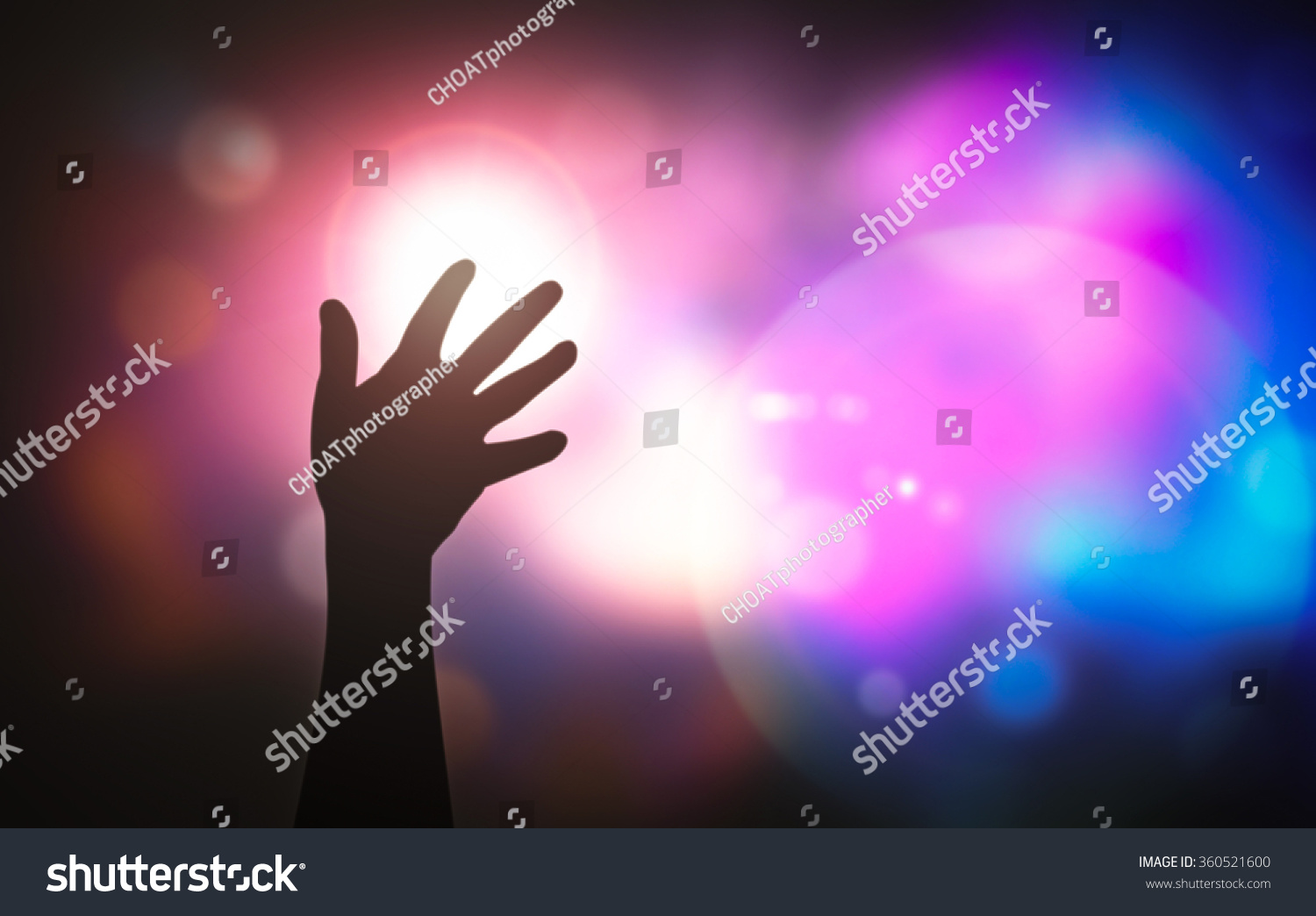 Worship Jesus Christ Concept Human Raised Stock Photo 360521600 ...