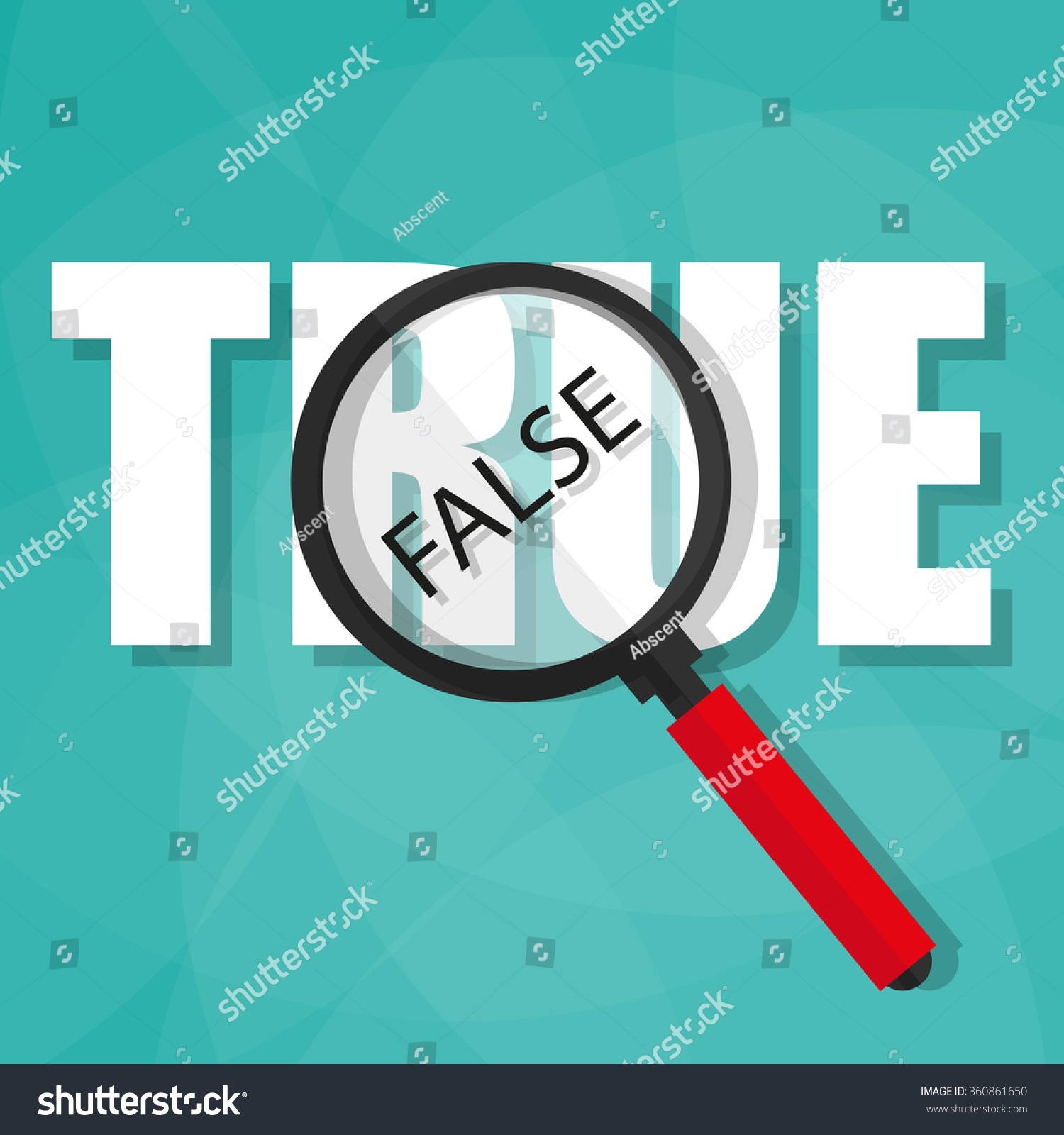 Uncover Facts Showing Through Magnifying Glass Stock Vector (Royalty ...