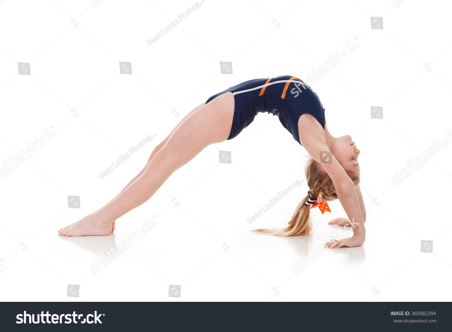 Gymnast Side View Young Girl Doing Stock Photo 360982394 | Shutterstock