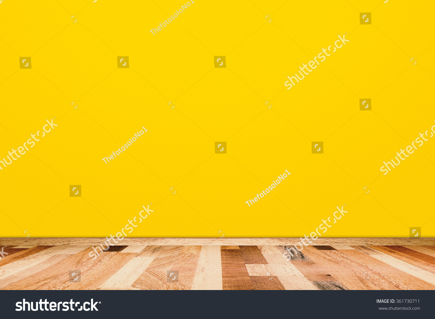 Yellow Room Wall Wooden Floor Texture Stock Illustration 361730711 ...