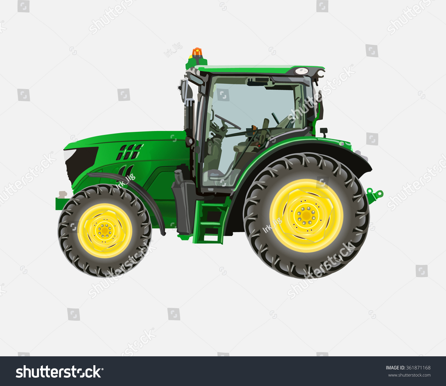 Vector Illustration Tractor Work Agriculture Stock Vector (Royalty Free ...