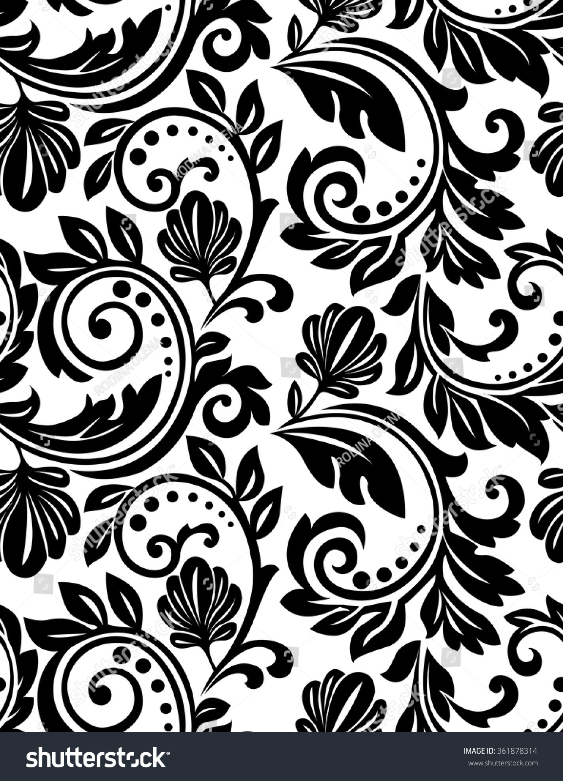 Damask Seamless Floral Pattern Royal Wallpaper Stock Vector (Royalty ...