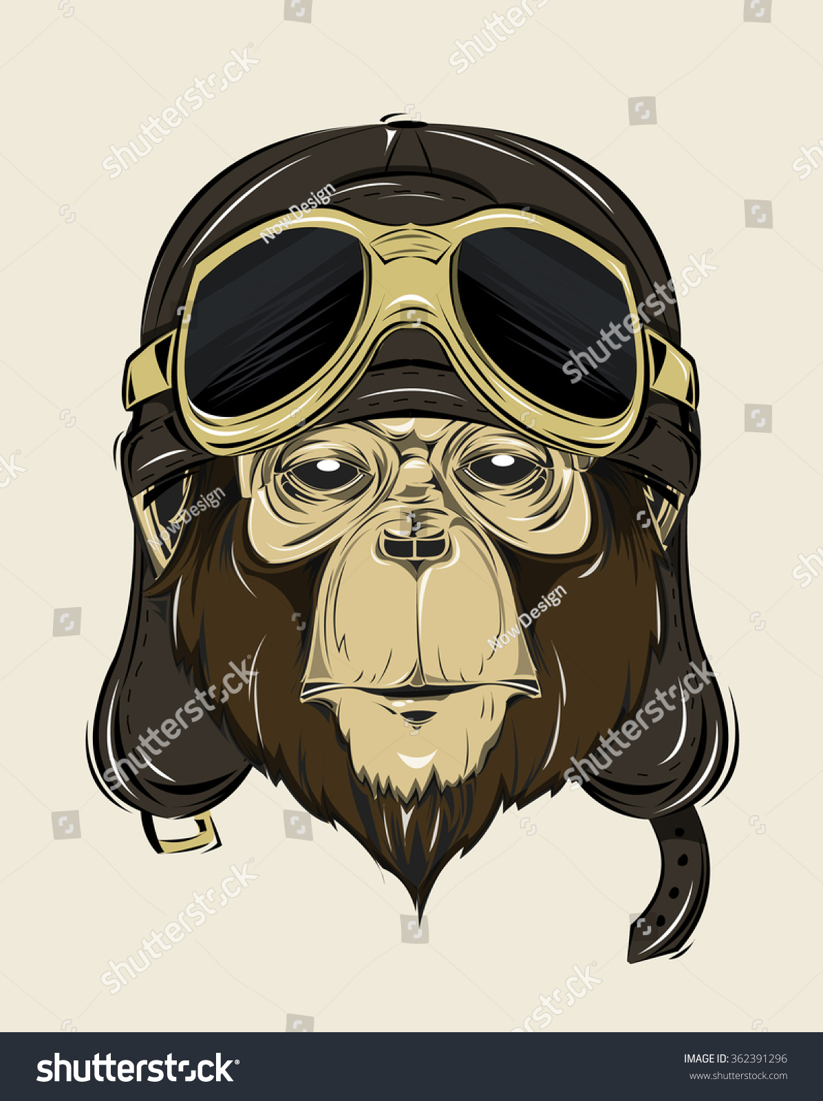 Крутая обезьяна в очках и наушниках