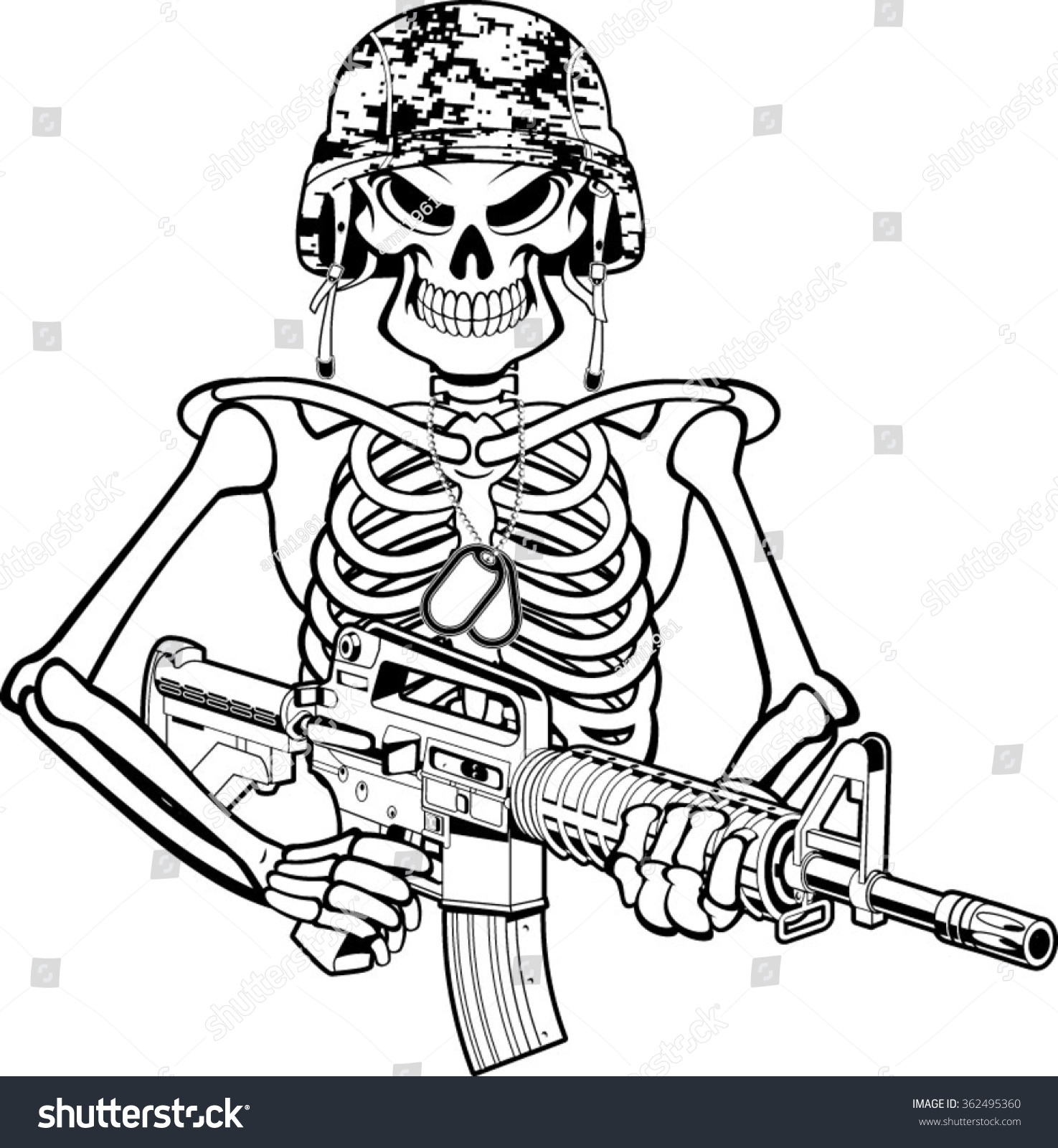Скелет военный