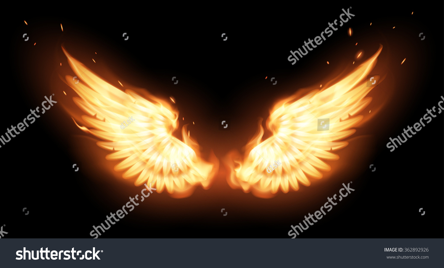 3,530 Angels wings on fire Images, Stock Photos & Vectors | Shutterstock