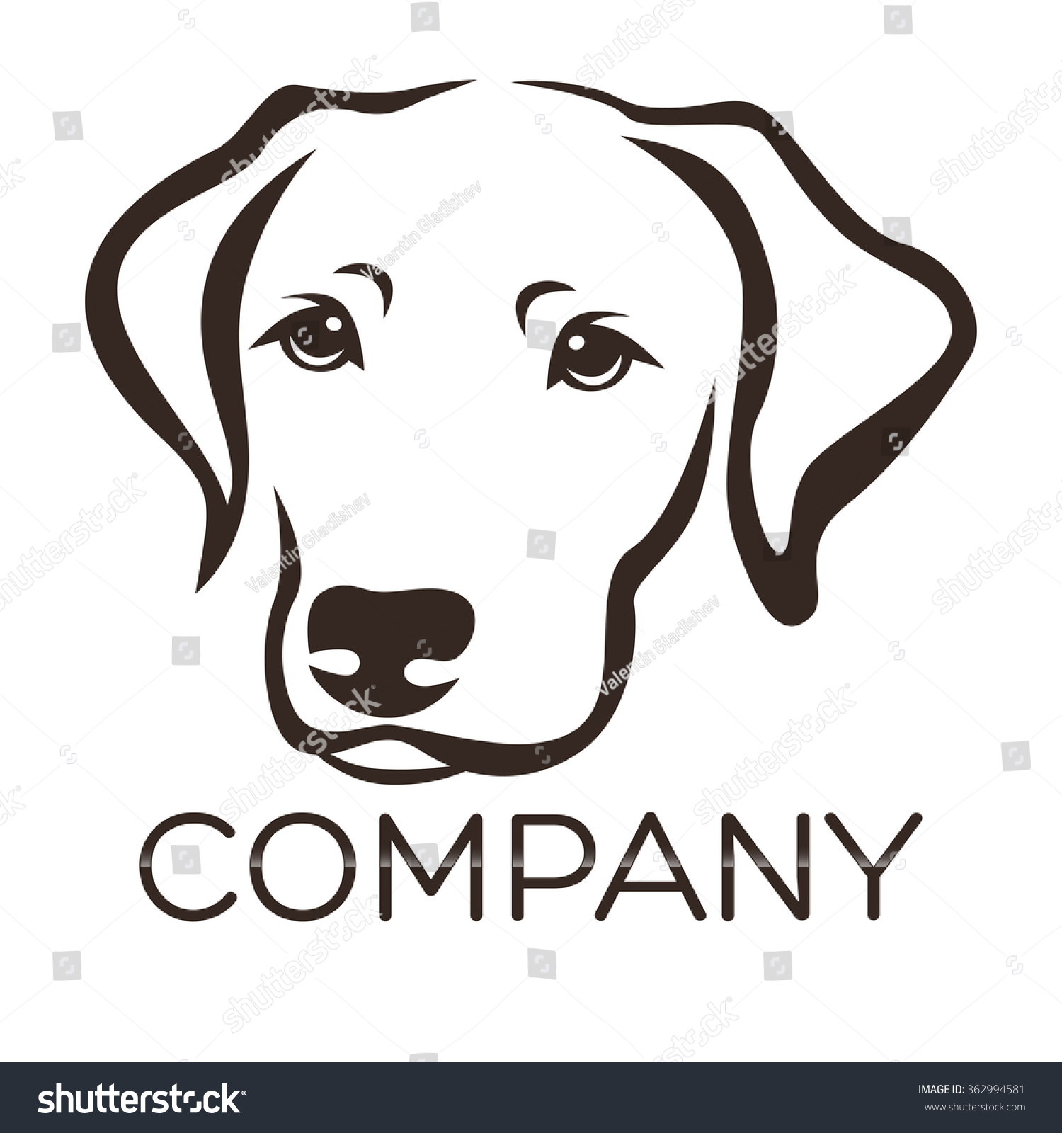 Dog Labrador Logo Stock Vector (Royalty Free) 362994581 | Shutterstock