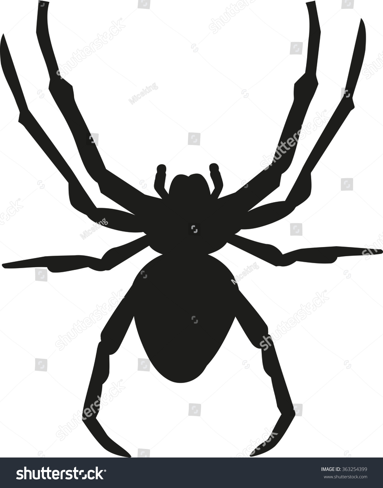 Spider Silhouette Details Stock Vector Royalty Free 363254399