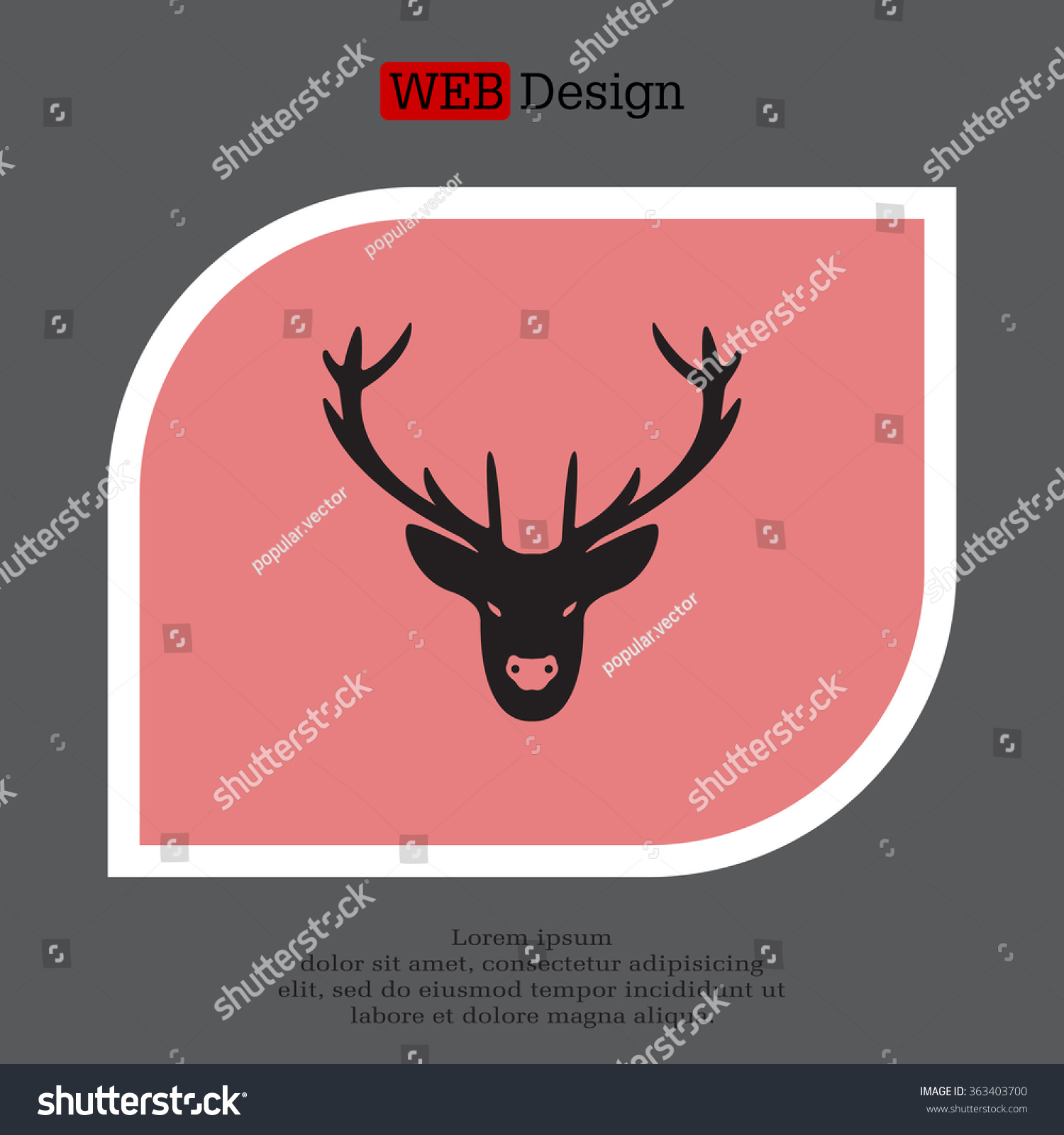 Illustration Deer Head Silhouette Stock Vector Royalty Free 363403700 Shutterstock 1803