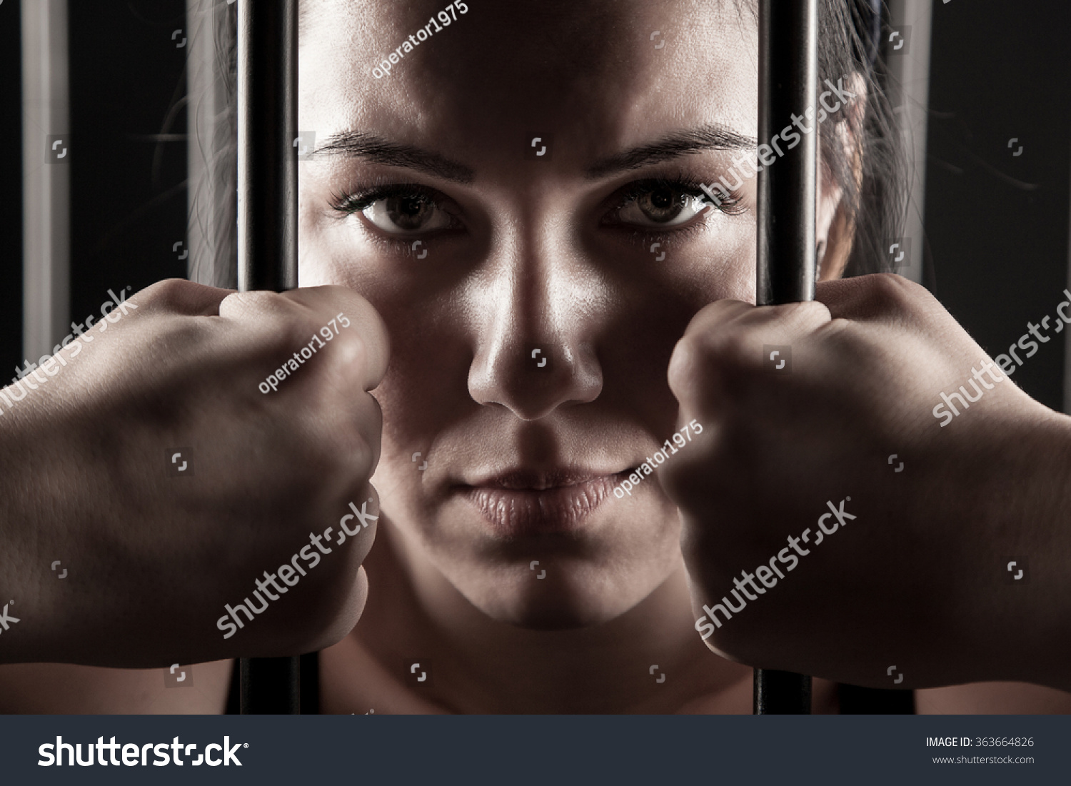 Beautiful Girl Behind Bars Jail Stock Photo 363664826 | Shutterstock